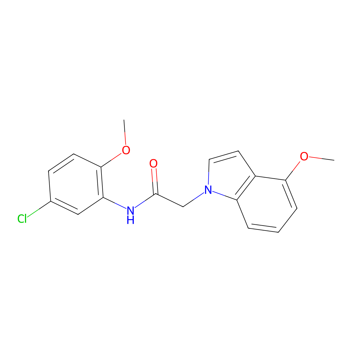 N-(5-chloro-2-methoxyphenyl)-2-(4-methoxy-1H-indol-1-yl)acetamide molecular structure, CAS 1282113-71-6