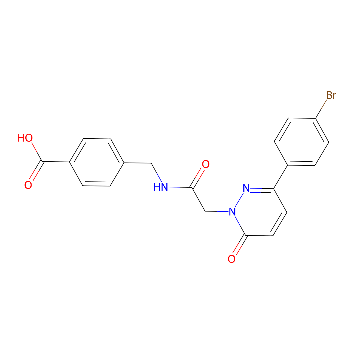 4-[({[3-(4-bromophenyl)-6-oxopyridazin-1(6H)-yl]acetyl}amino)methyl]benzoic acid molecular structure, CAS 1282113-81-8