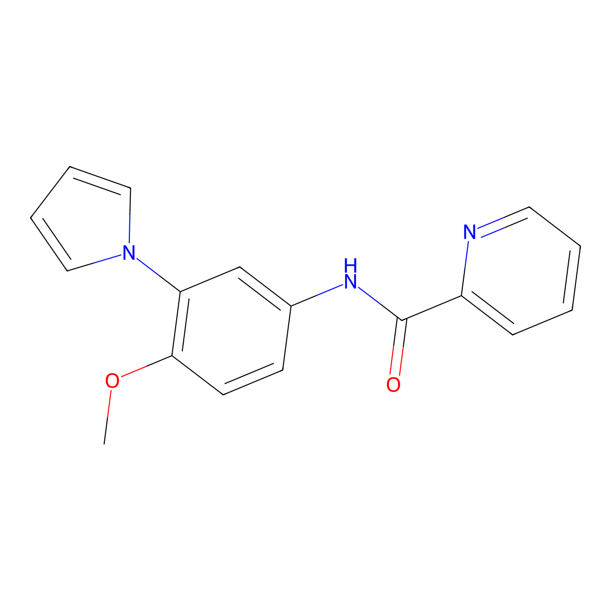 N-[4-methoxy-3-(1H-pyrrol-1-yl)phenyl]pyridine-2-carboxamide molecular structure, CAS 1282114-67-3