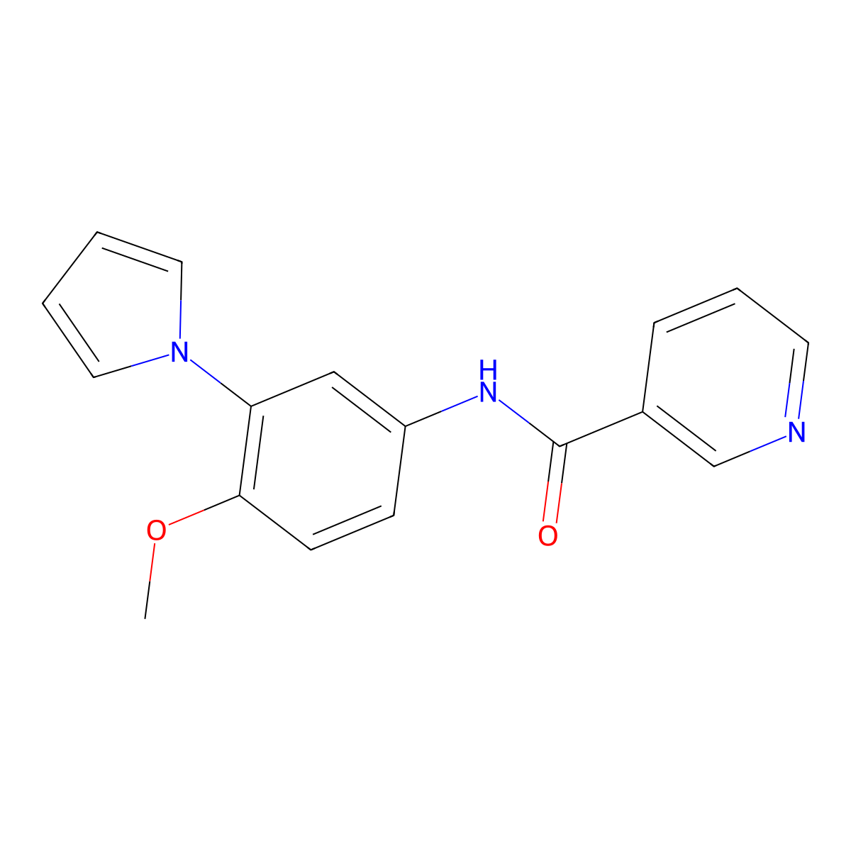 N-[4-methoxy-3-(1H-pyrrol-1-yl)phenyl]pyridine-3-carboxamide molecular structure, CAS 1282114-81-1