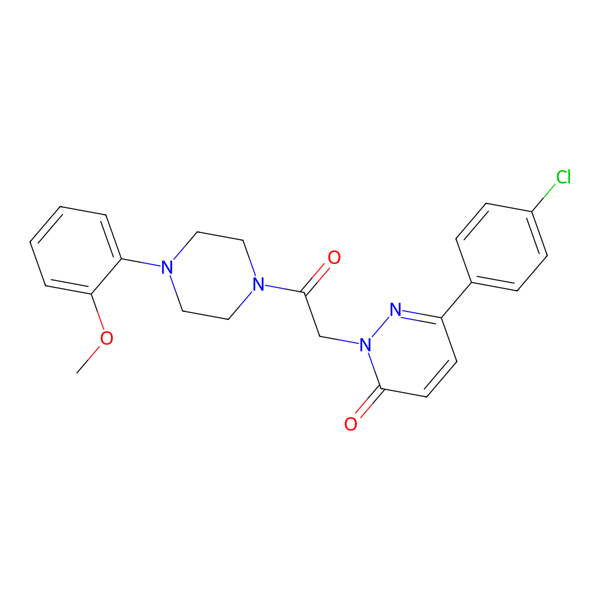 6-(4-chlorophenyl)-2-{2-[4-(2-methoxyphenyl)piperazino]-2-oxoethyl}-3(2H)-pyridazinone molecular structure, CAS 1282115-21-2