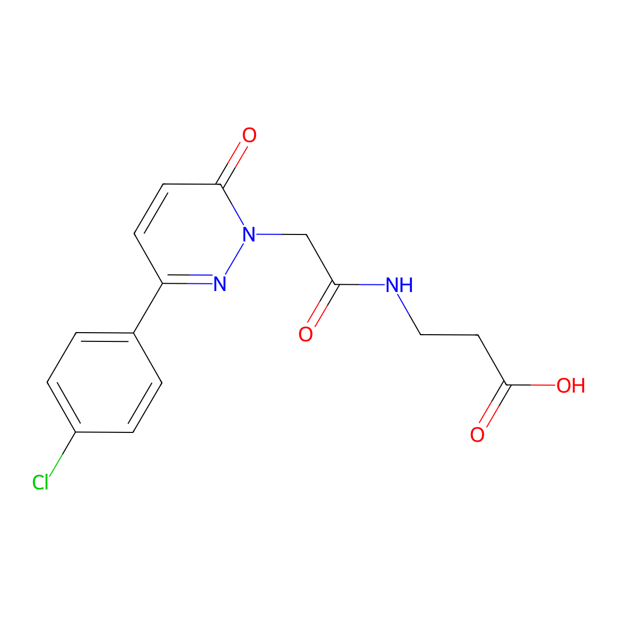 N-{[3-(4-chlorophenyl)-6-oxopyridazin-1(6H)-yl]acetyl}-beta-alanine molecular structure, CAS 1282115-41-6