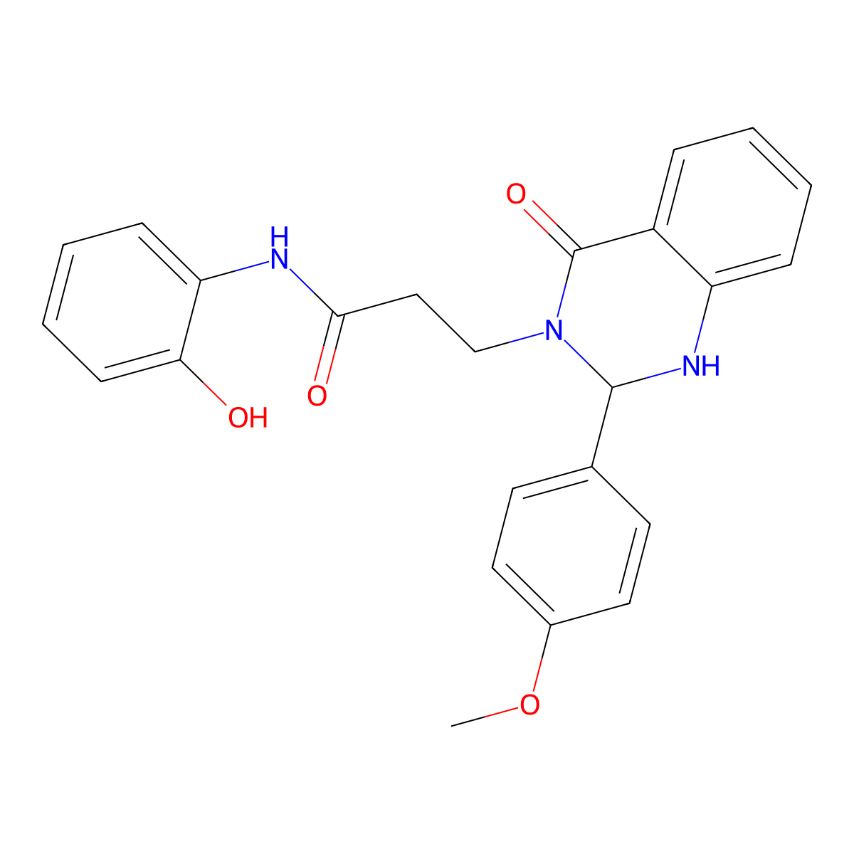 N-(2-hydroxyphenyl)-3-[2-(4-methoxyphenyl)-4-oxo-1,4-dihydroquinazolin-3(2H)-yl]propanamide molecular structure, CAS 1282115-82-5