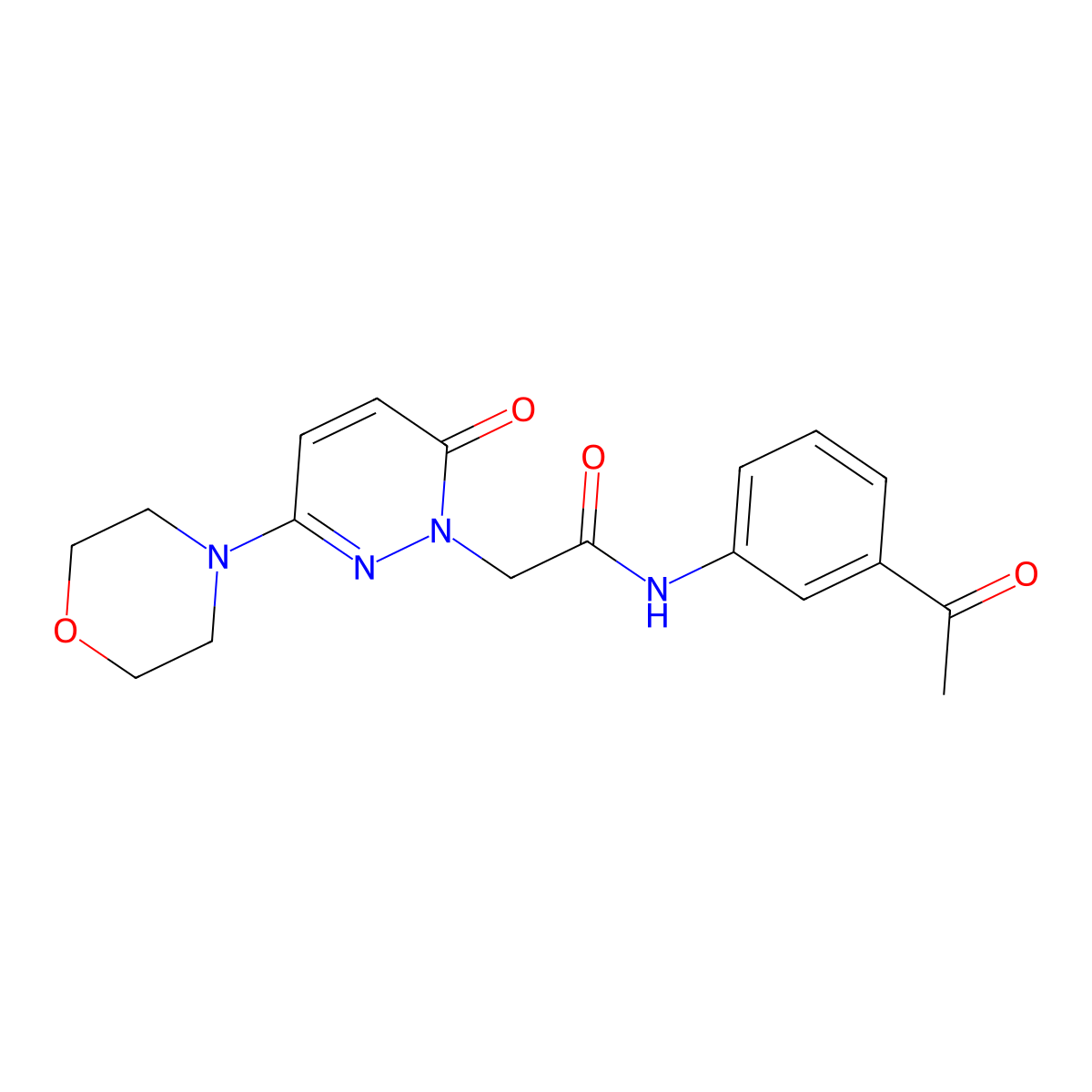 N-(3-acetylphenyl)-2-[3-(morpholin-4-yl)-6-oxopyridazin-1(6H)-yl]acetamide molecular structure, CAS 1282115-89-2