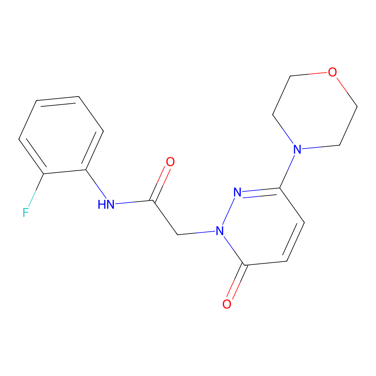 N-(2-fluorophenyl)-2-[3-(morpholin-4-yl)-6-oxopyridazin-1(6H)-yl]acetamide molecular structure, CAS 1282116-02-2
