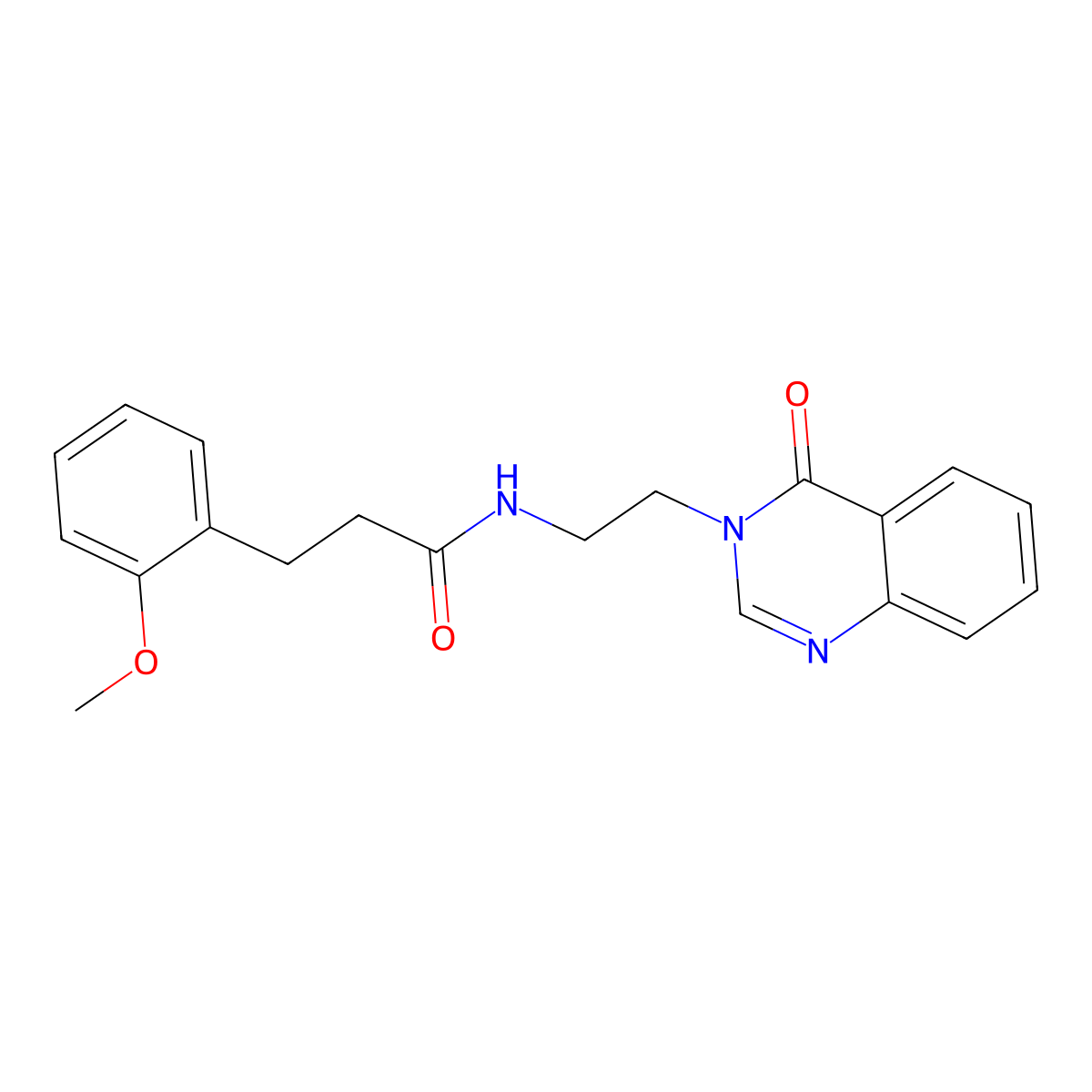 3-(2-methoxyphenyl)-N-(2-(4-oxoquinazolin-3(4H)-yl)ethyl)propanamide molecular structure, CAS 1282116-55-5
