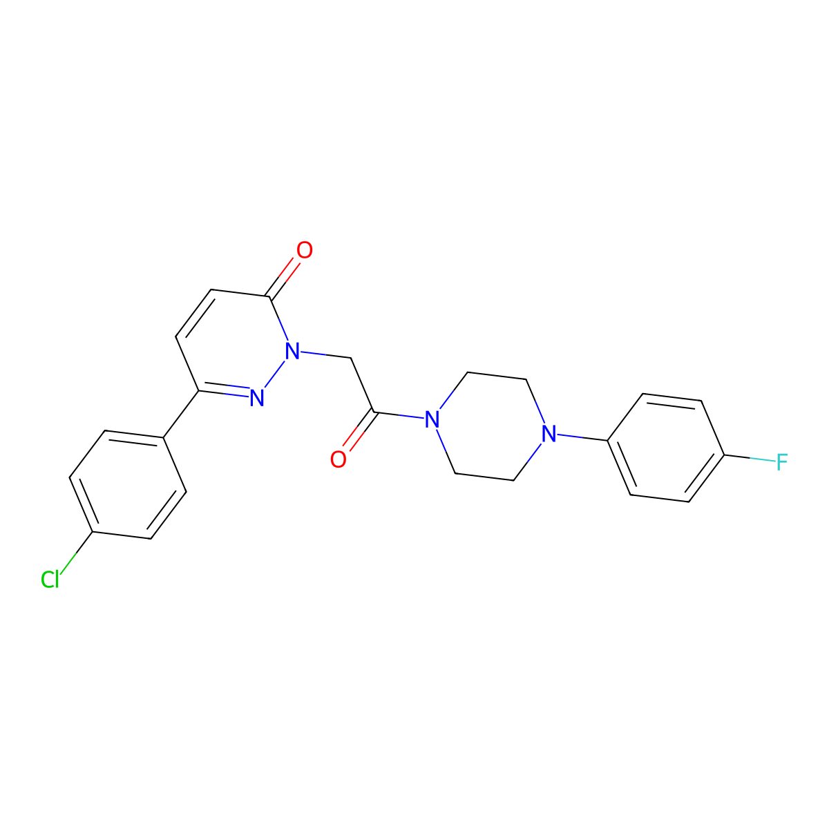 6-(4-chlorophenyl)-2-{2-[4-(4-fluorophenyl)piperazino]-2-oxoethyl}-3(2H)-pyridazinone molecular structure, CAS 1282116-73-7