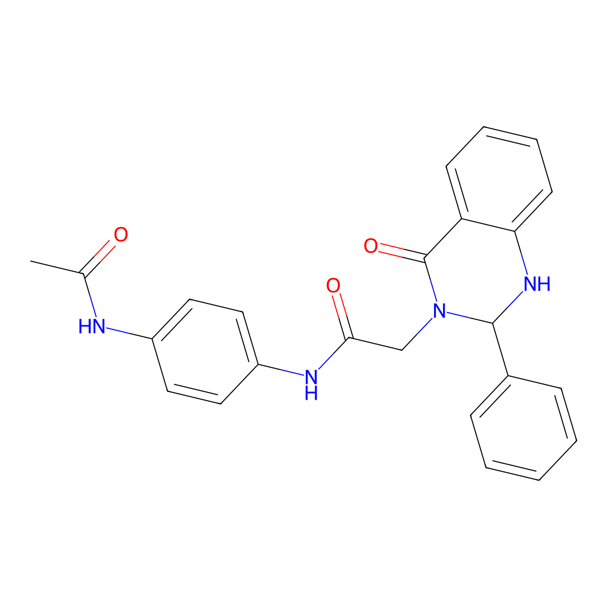 N-[4-(acetylamino)phenyl]-2-(4-oxo-2-phenyl-1,4-dihydroquinazolin-3(2H)-yl)acetamide molecular structure, CAS 1282116-88-4