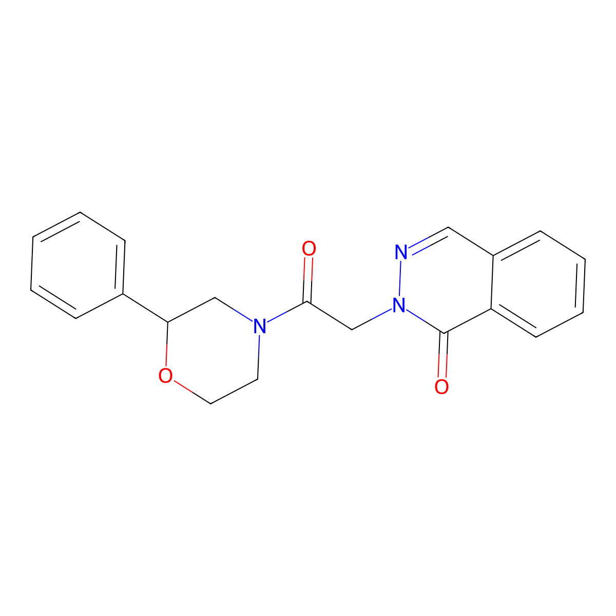 2-[2-oxo-2-(2-phenylmorpholino)ethyl]-1(2H)-phthalazinone molecular structure, CAS 1282117-06-9