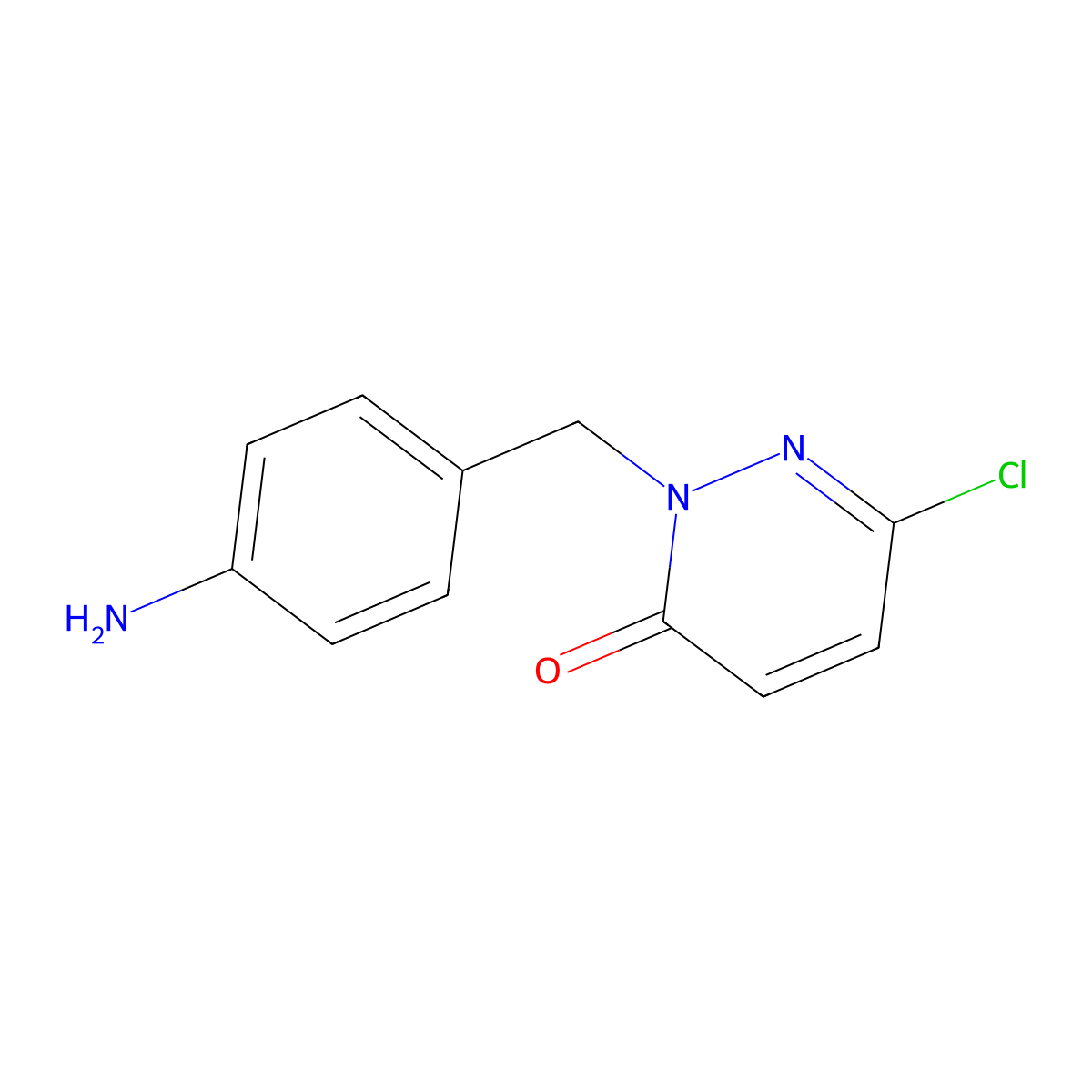 2-(4-aminobenzyl)-6-chloropyridazin-3(2H)-one molecular structure, CAS 1282117-66-1