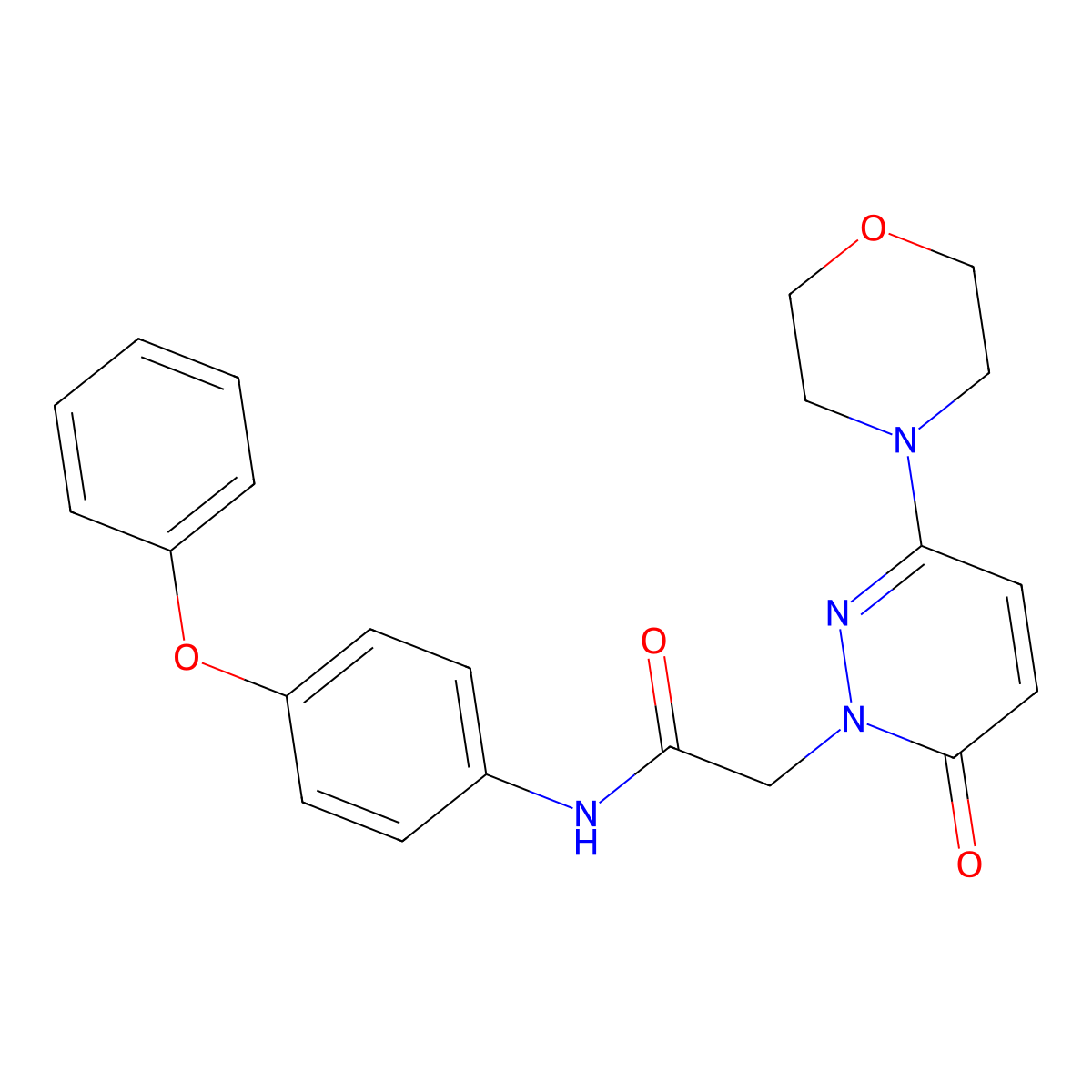 2-[3-(morpholin-4-yl)-6-oxopyridazin-1(6H)-yl]-N-(4-phenoxyphenyl)acetamide molecular structure, CAS 1282117-82-1