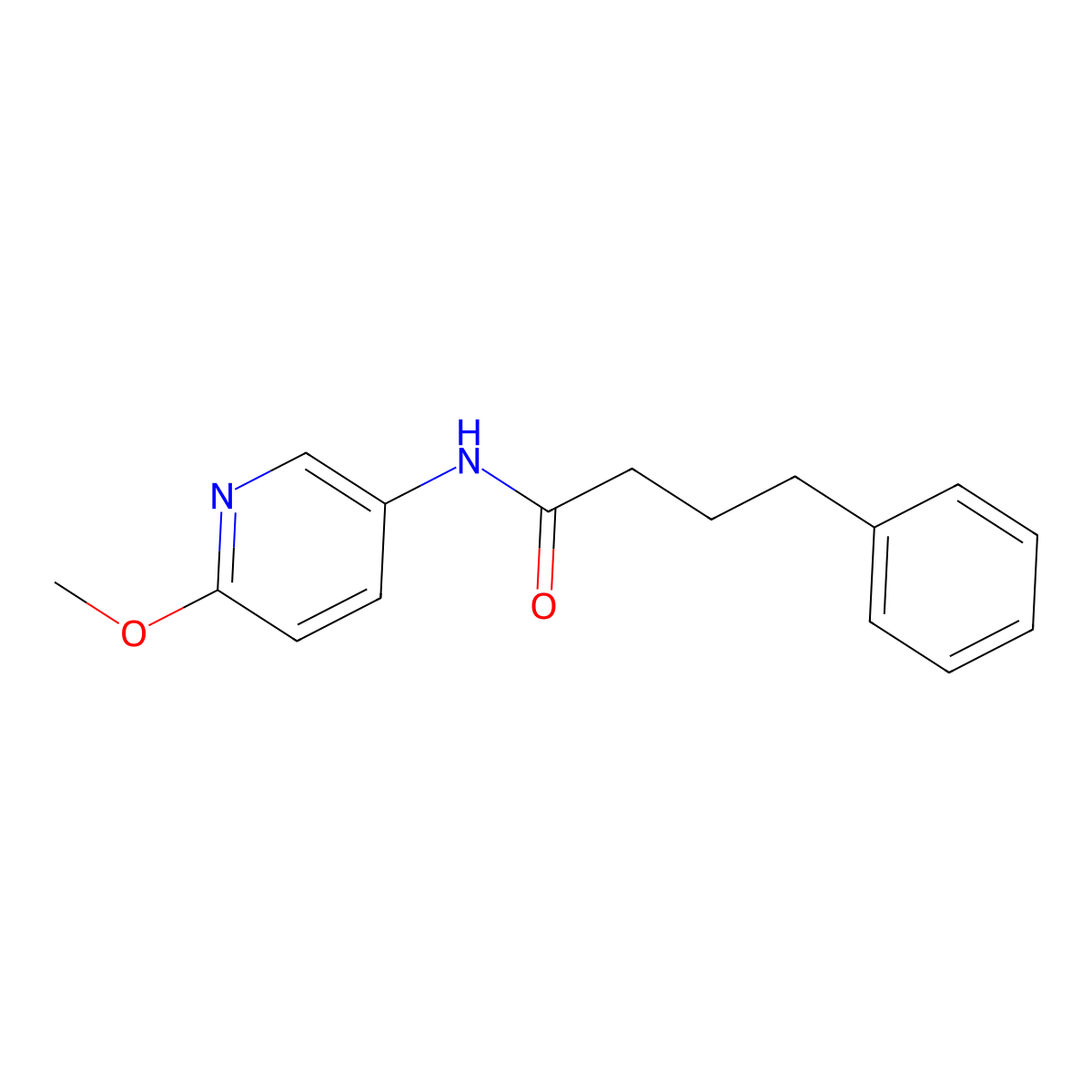 N-(6-methoxypyridin-3-yl)-4-phenylbutanamide molecular structure, CAS 1282118-32-4