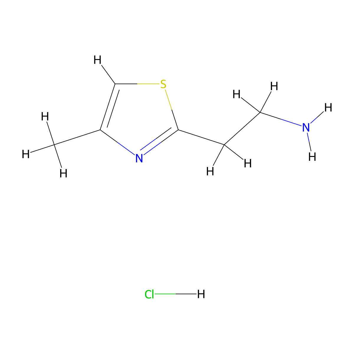 2-(4-Methyl-1,3-thiazol-2-yl)ethan-1-amine hydrochloride molecular structure, CAS 1282118-47-1