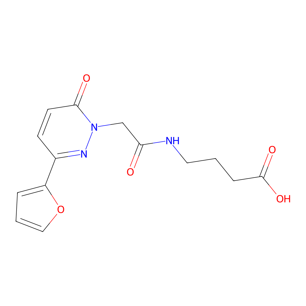 4-({[3-(furan-2-yl)-6-oxopyridazin-1(6H)-yl]acetyl}amino)butanoic acid molecular structure, CAS 1282118-92-6