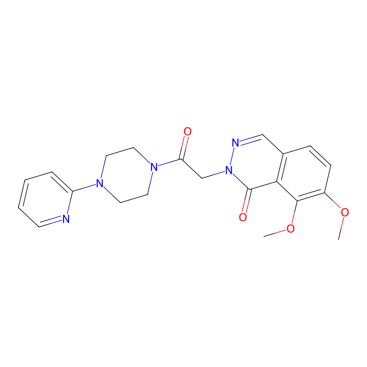 7,8-dimethoxy-2-(2-oxo-2-(4-(pyridin-2-yl)piperazin-1-yl)ethyl)phthalazin-1(2H)-one molecular structure, CAS 1282119-17-8
