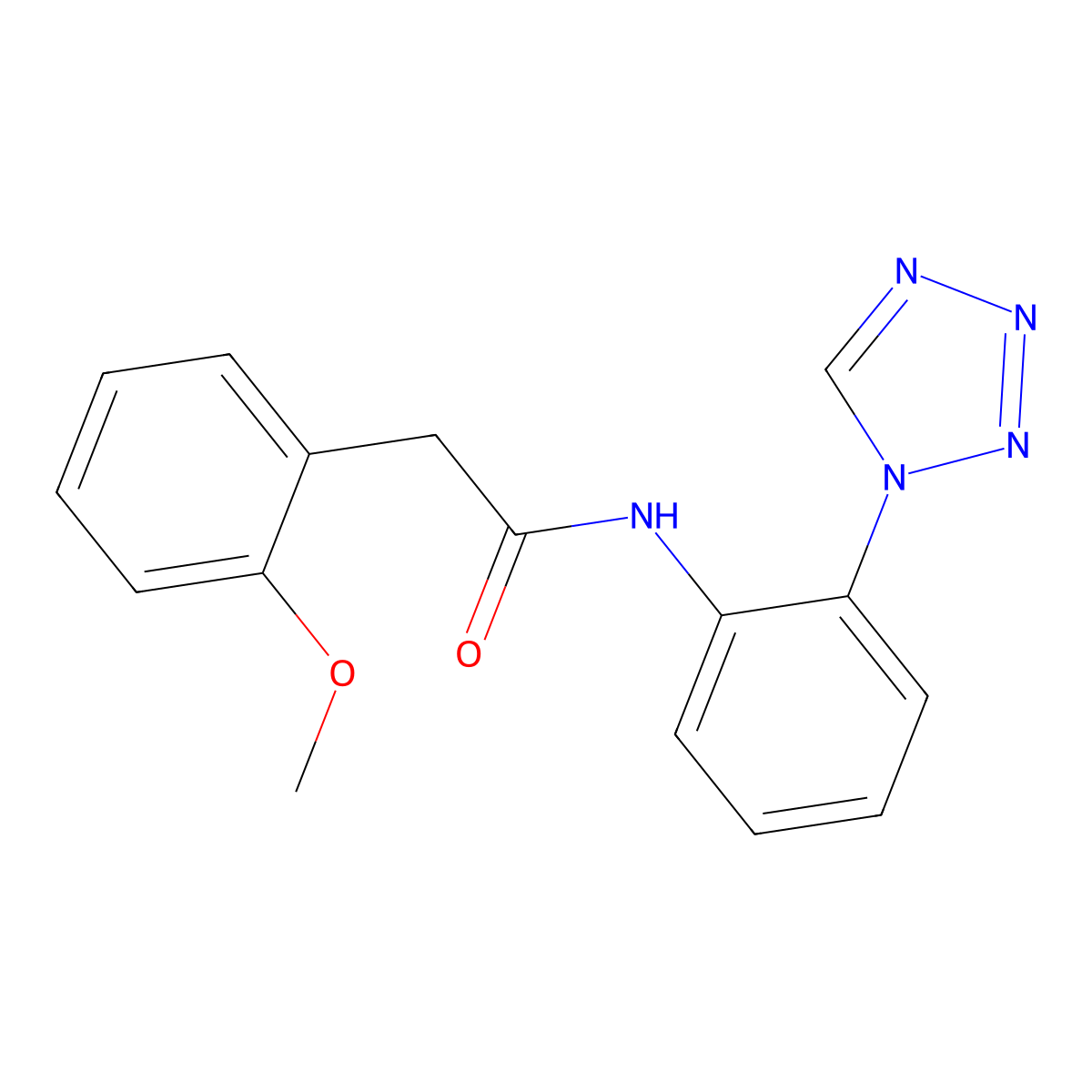 2-(2-methoxyphenyl)-N-[2-(1H-tetrazol-1-yl)phenyl]acetamide molecular structure, CAS 1282119-71-4