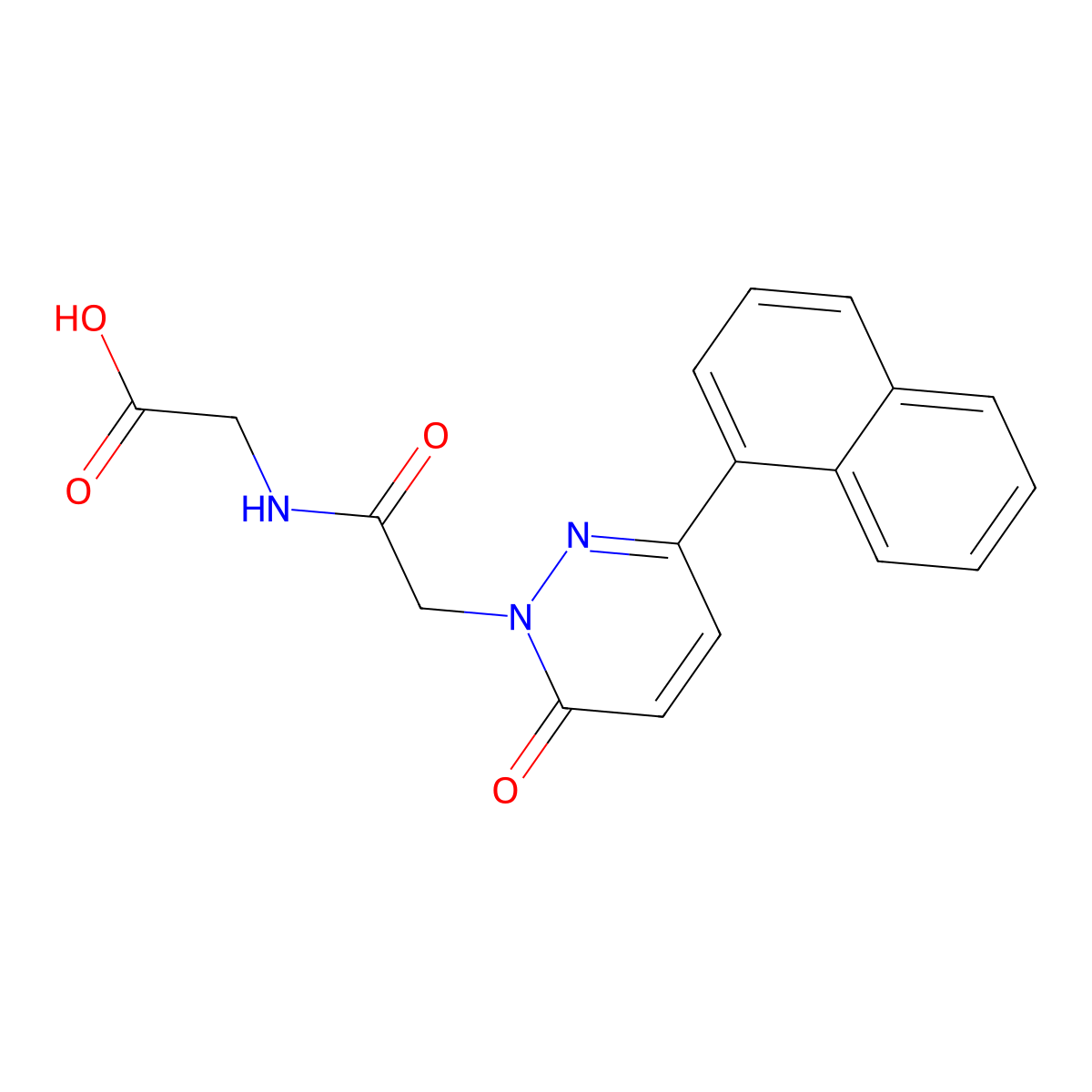 N-{[3-(naphthalen-1-yl)-6-oxopyridazin-1(6H)-yl]acetyl}glycine molecular structure, CAS 1282119-97-4