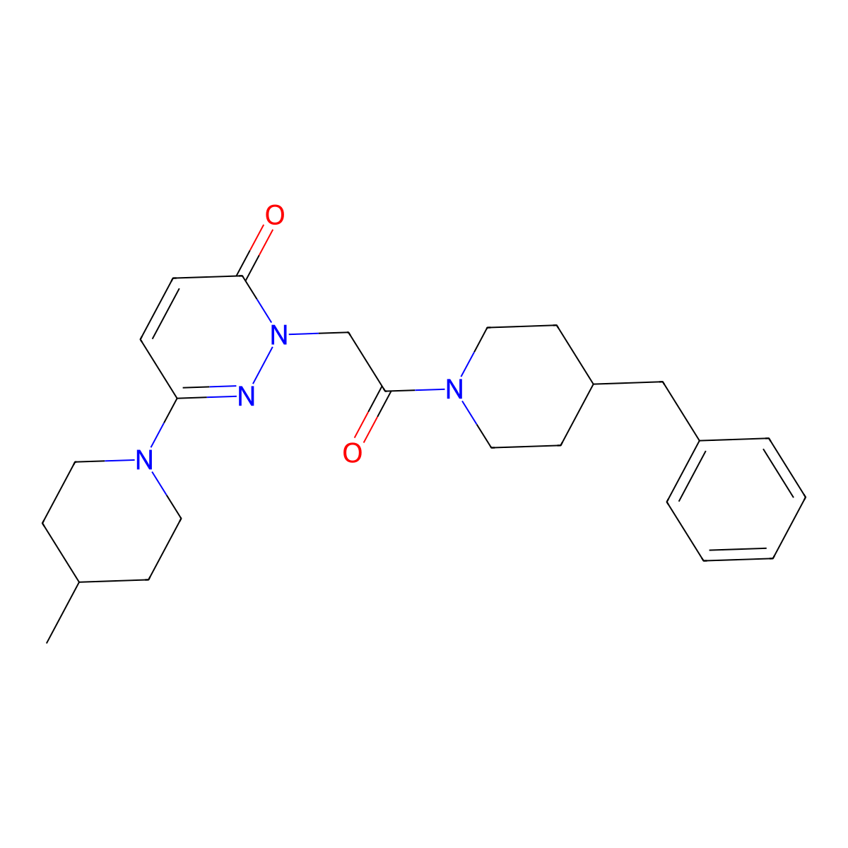 2-(2-(4-benzylpiperidin-1-yl)-2-oxoethyl)-6-(4-methylpiperidin-1-yl)pyridazin-3(2H)-one molecular structure, CAS 1282120-08-4