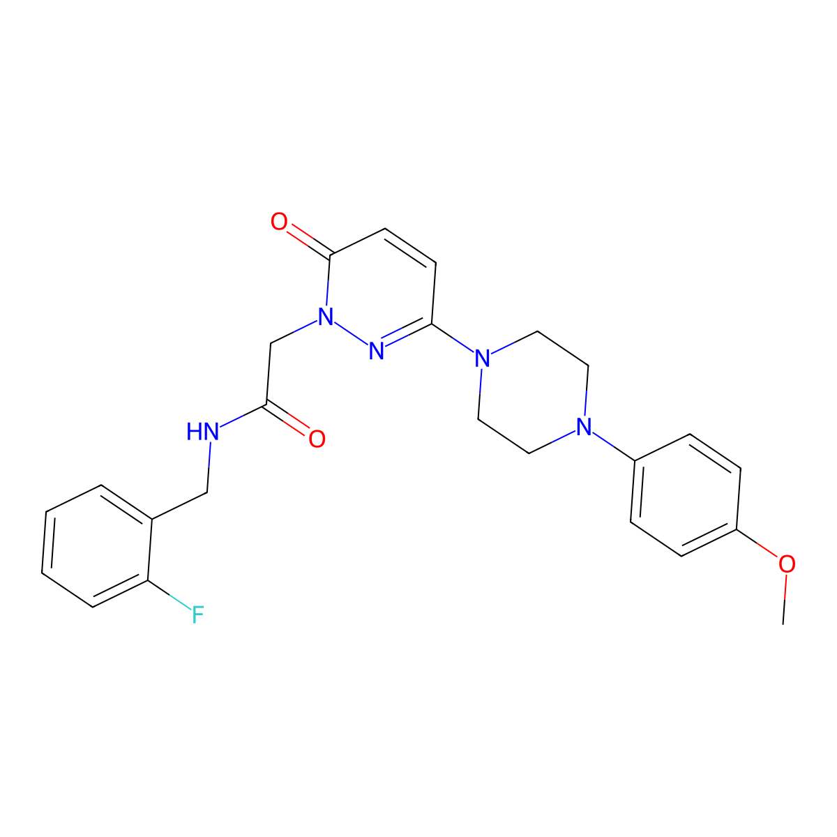 N-(2-fluorobenzyl)-2-(3-(4-(4-methoxyphenyl)piperazin-1-yl)-6-oxopyridazin-1(6H)-yl)acetamide molecular structure, CAS 1282120-09-5