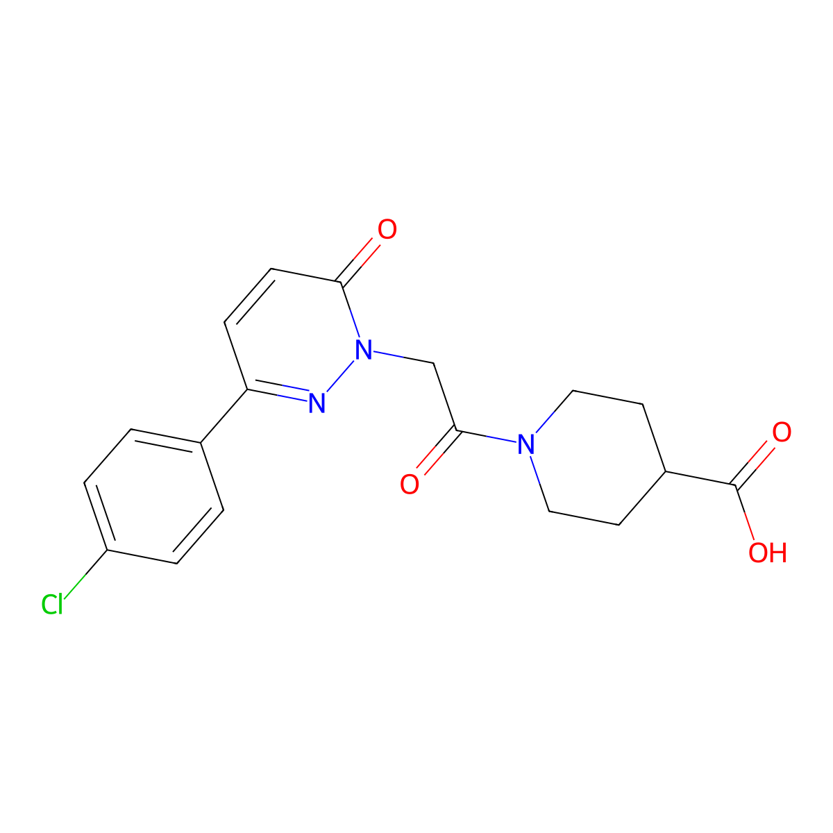 1-{[3-(4-chlorophenyl)-6-oxopyridazin-1(6H)-yl]acetyl}piperidine-4-carboxylic acid molecular structure, CAS 1282120-59-5