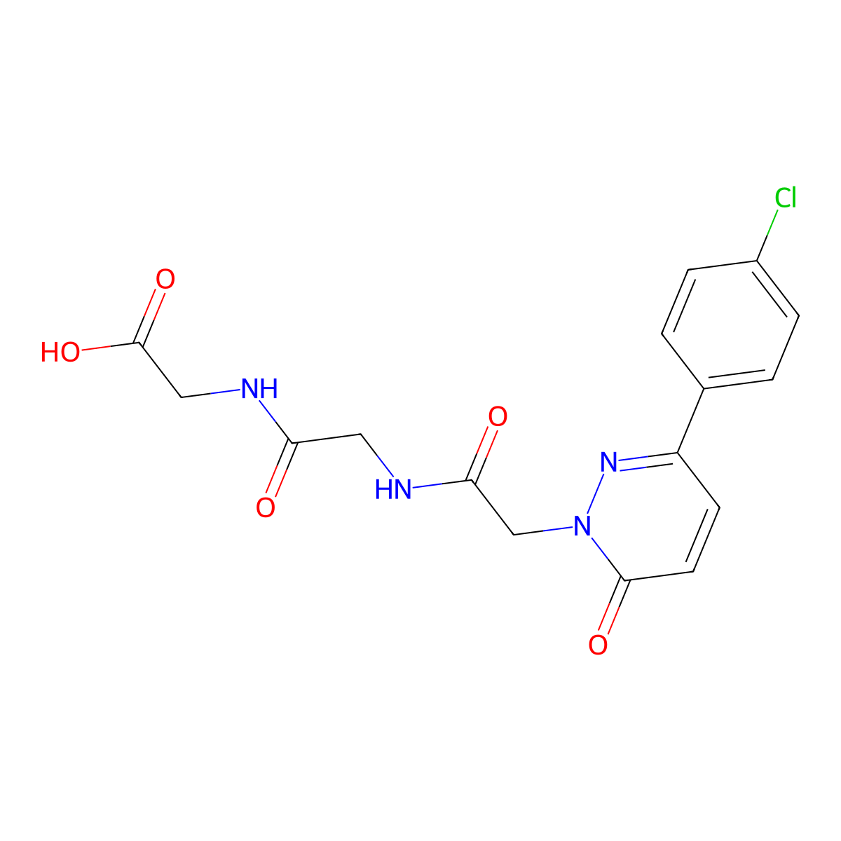 N-{[3-(4-chlorophenyl)-6-oxopyridazin-1(6H)-yl]acetyl}glycylglycine molecular structure, CAS 1282120-79-9