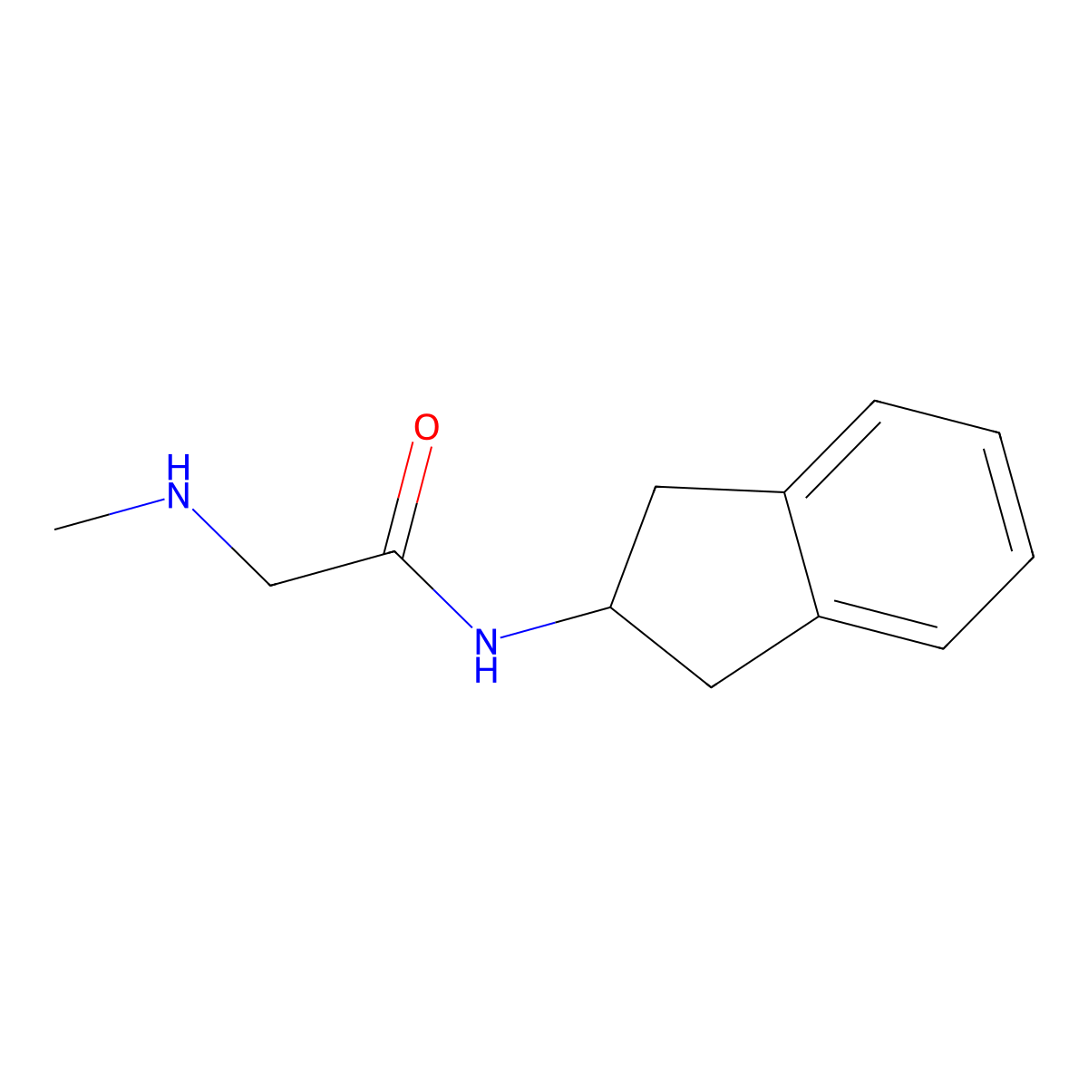 N-(2,3-dihydro-1H-inden-2-yl)-2-(methylamino)acetamide molecular structure, CAS 1282120-86-8