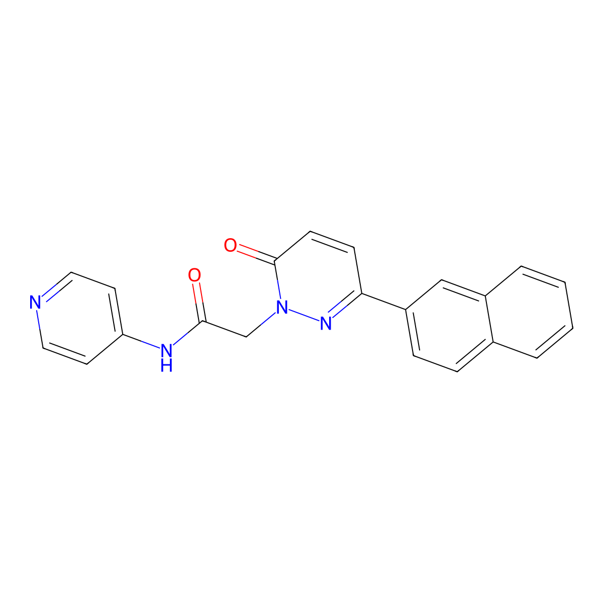 2-(3-(naphthalen-2-yl)-6-oxopyridazin-1(6H)-yl)-N-(pyridin-4-yl)acetamide molecular structure, CAS 1282120-95-9