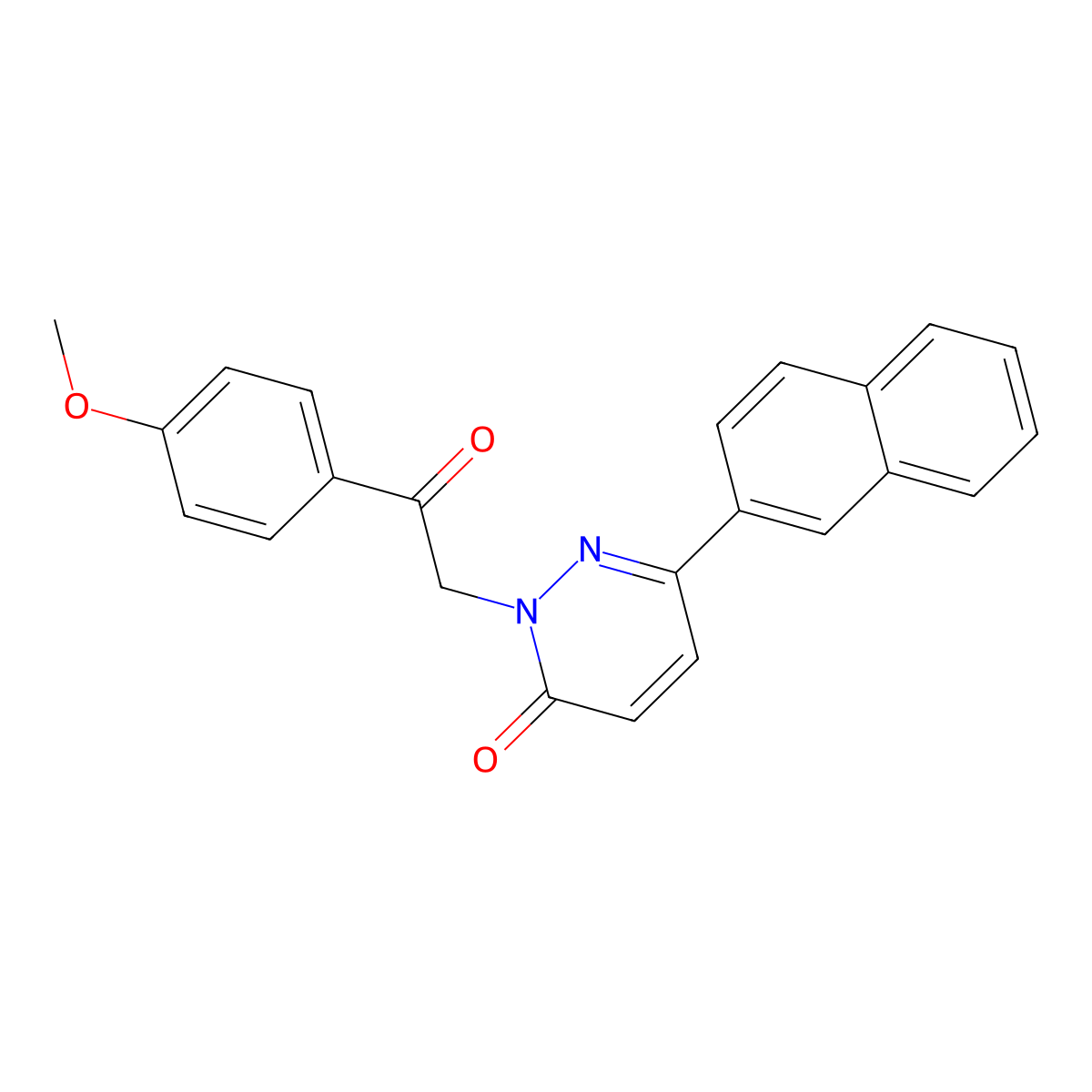 2-(2-(4-methoxyphenyl)-2-oxoethyl)-6-(naphthalen-2-yl)pyridazin-3(2H)-one molecular structure, CAS 1282120-99-3