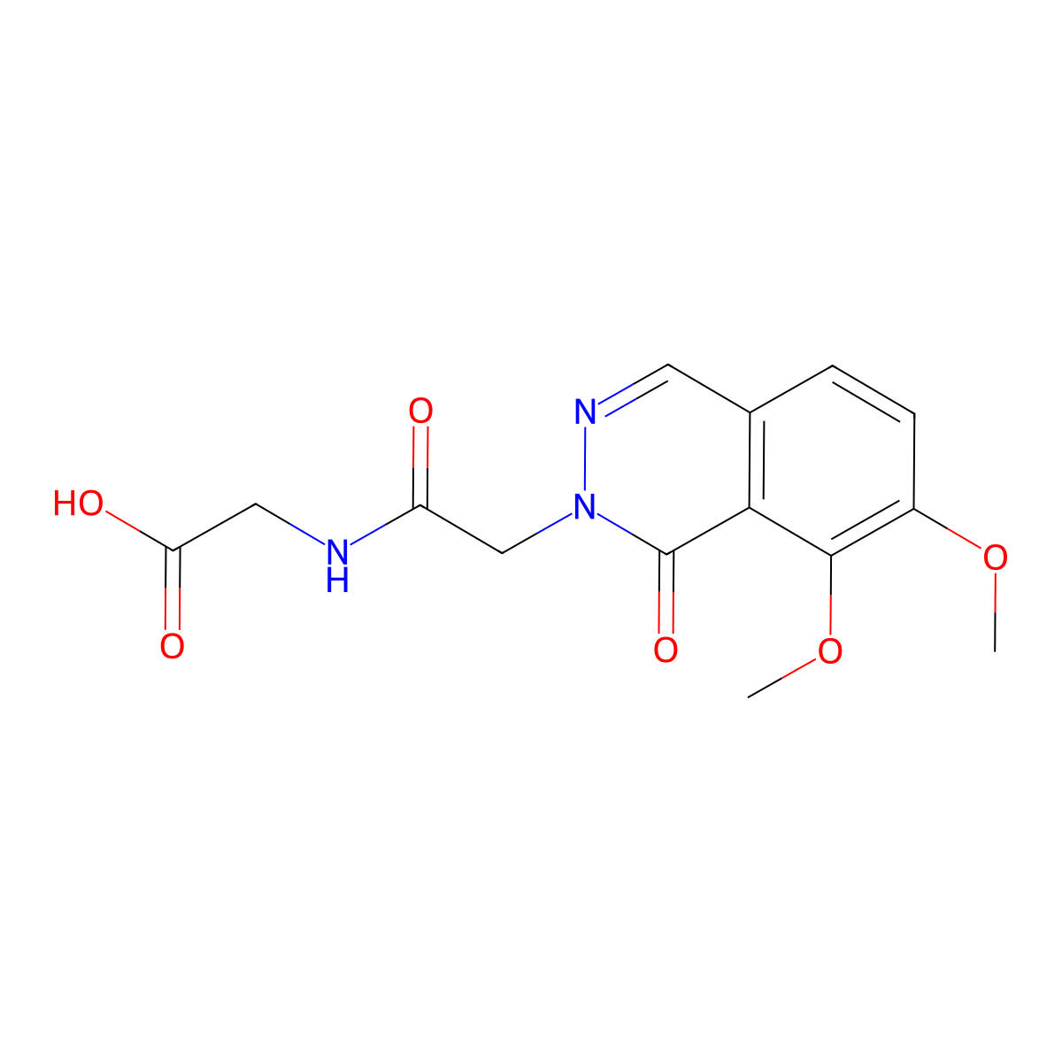 N-[(7,8-dimethoxy-1-oxophthalazin-2(1H)-yl)acetyl]glycine molecular structure, CAS 1282121-36-1