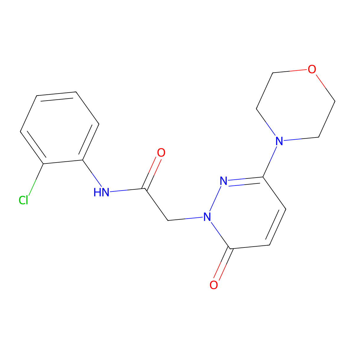 N-(2-chlorophenyl)-2-[3-(morpholin-4-yl)-6-oxopyridazin-1(6H)-yl]acetamide molecular structure, CAS 1282122-34-2