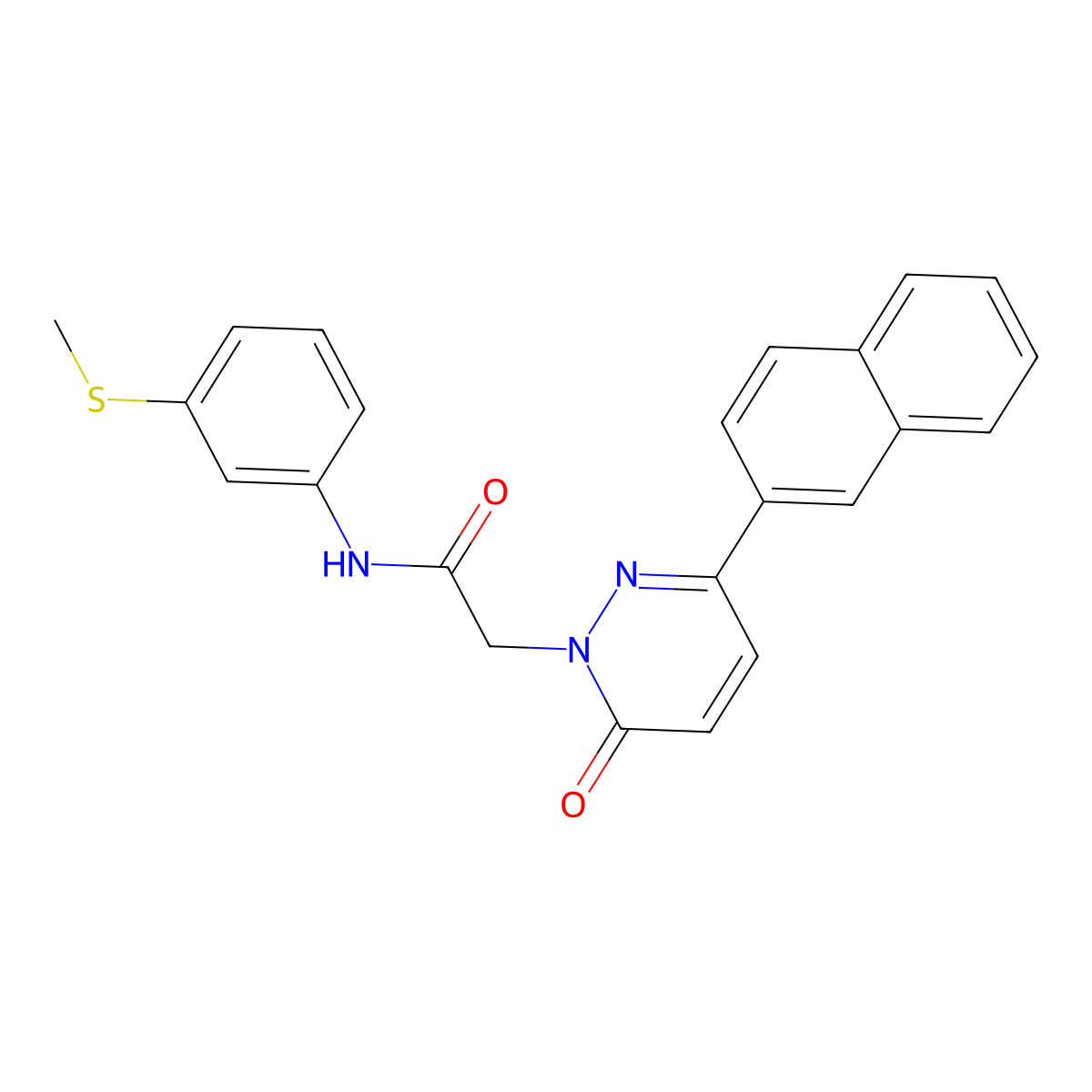 N-[3-(methylsulfanyl)phenyl]-2-[3-(naphthalen-2-yl)-6-oxopyridazin-1(6H)-yl]acetamide molecular structure, CAS 1282123-08-3