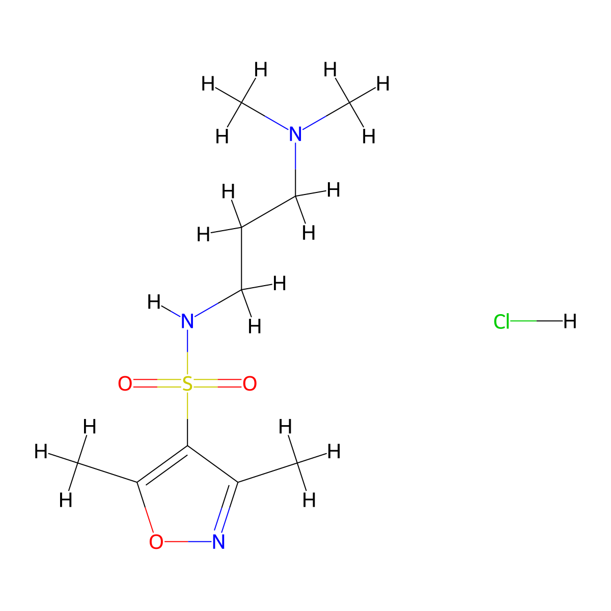 C10H20ClN3O3S molecular structure, CAS 1282123-36-7