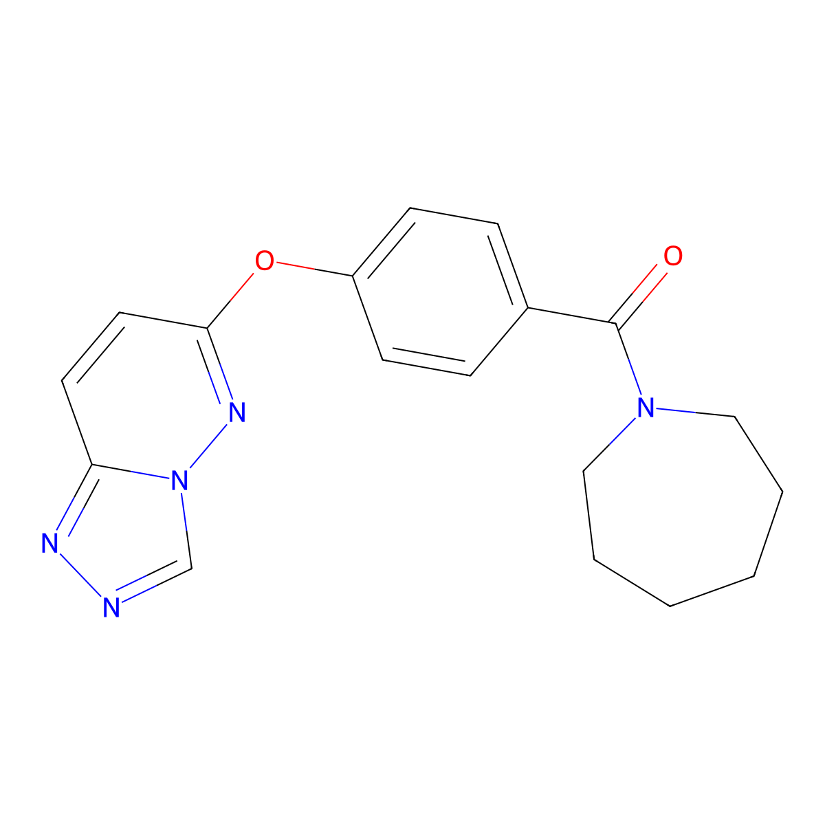 Azepan-1-yl[4-([1,2,4]triazolo[4,3-b]pyridazin-6-yloxy)phenyl]methanone molecular structure, CAS 1282123-63-0