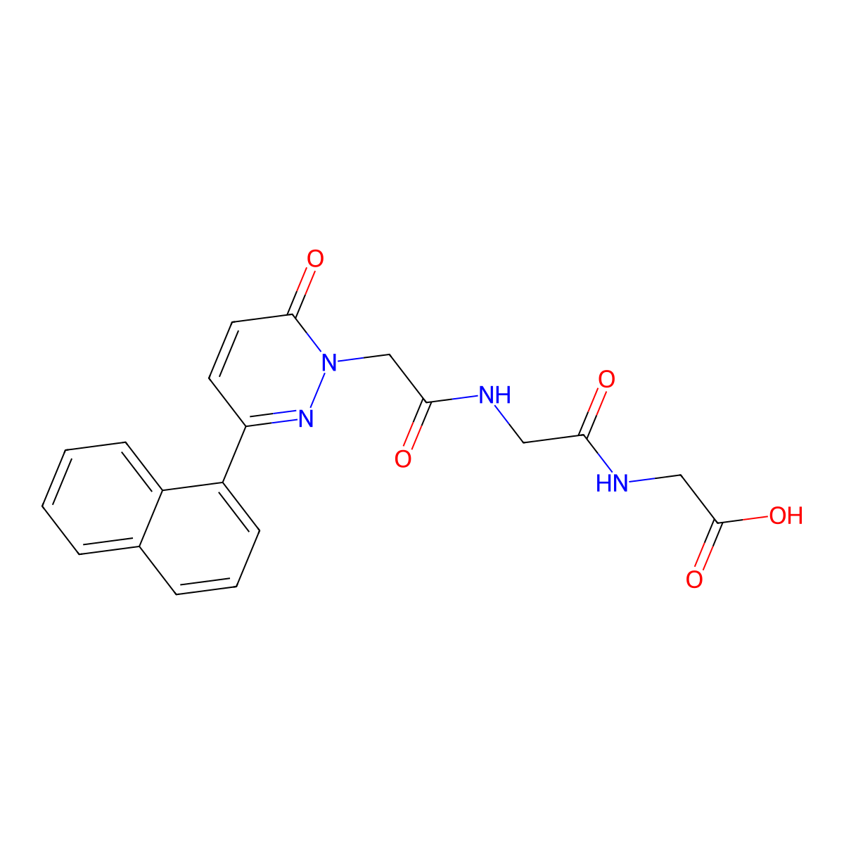 N-{[3-(naphthalen-1-yl)-6-oxopyridazin-1(6H)-yl]acetyl}glycylglycine molecular structure, CAS 1282123-95-8