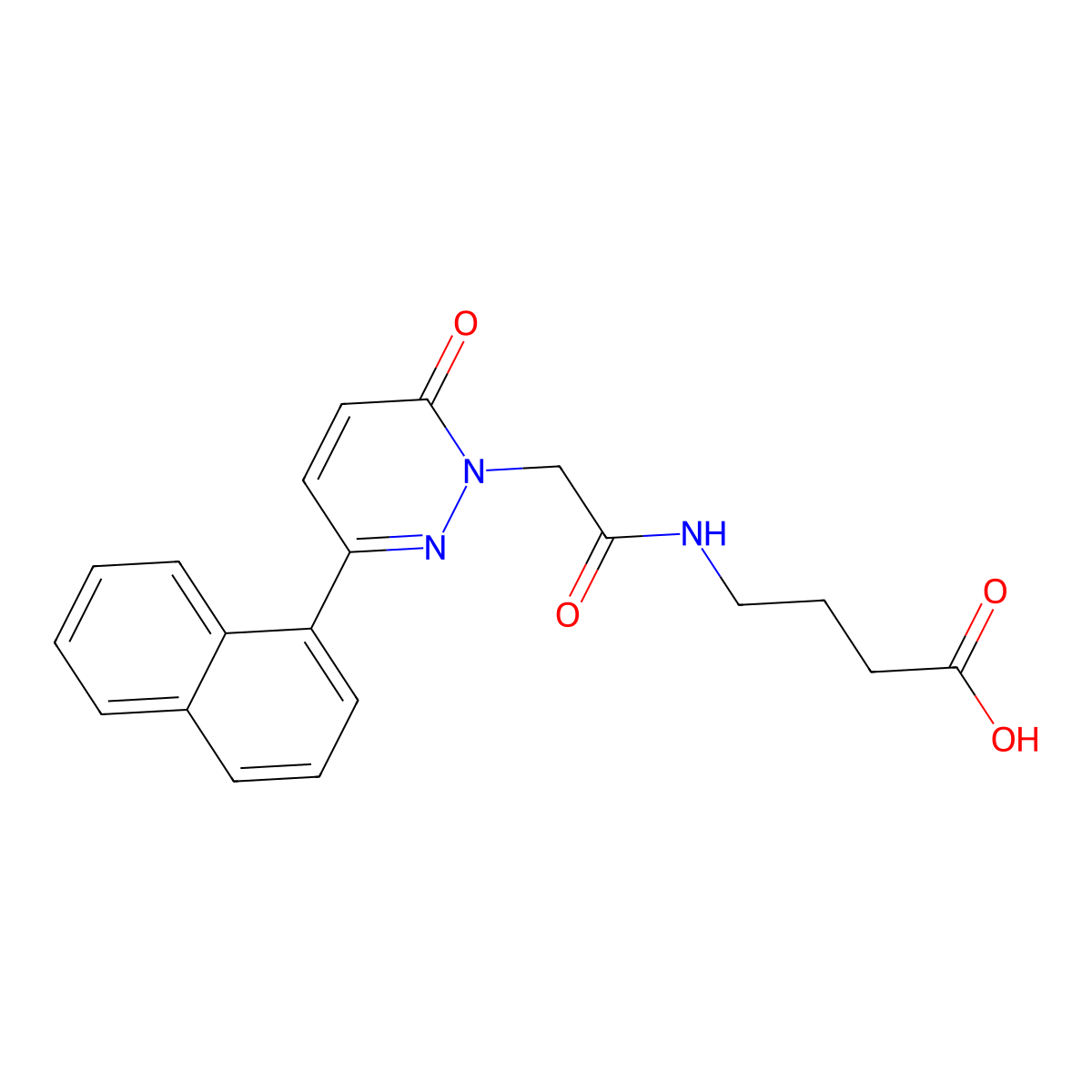 4-({[3-(naphthalen-1-yl)-6-oxopyridazin-1(6H)-yl]acetyl}amino)butanoic acid molecular structure, CAS 1282124-57-5