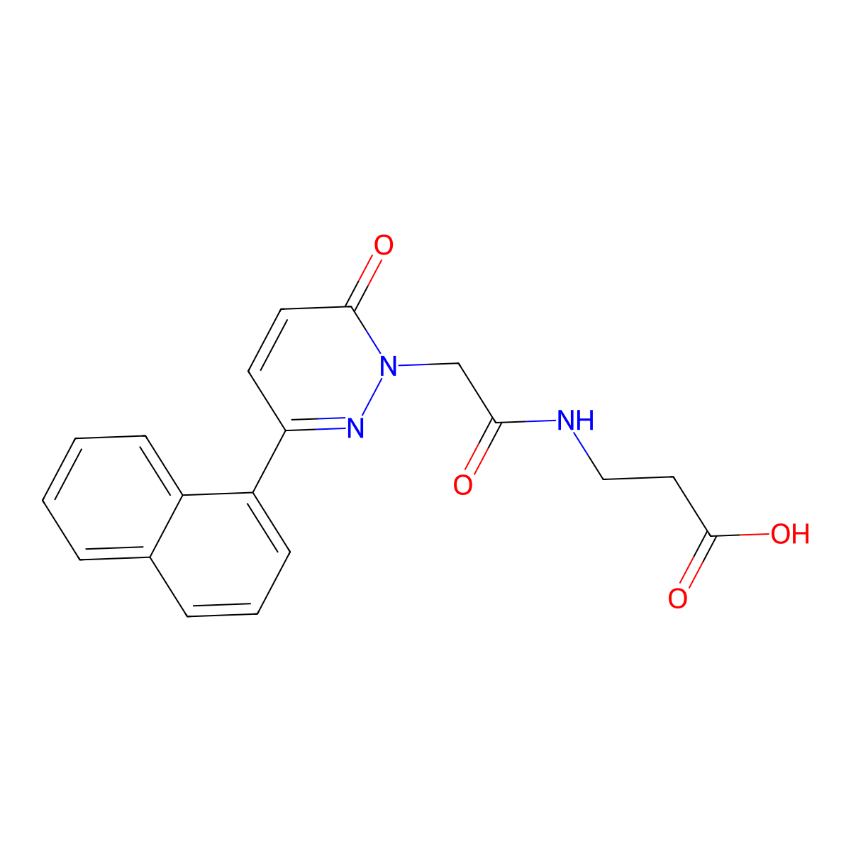 N-{[3-(naphthalen-1-yl)-6-oxopyridazin-1(6H)-yl]acetyl}-beta-alanine molecular structure, CAS 1282125-06-7
