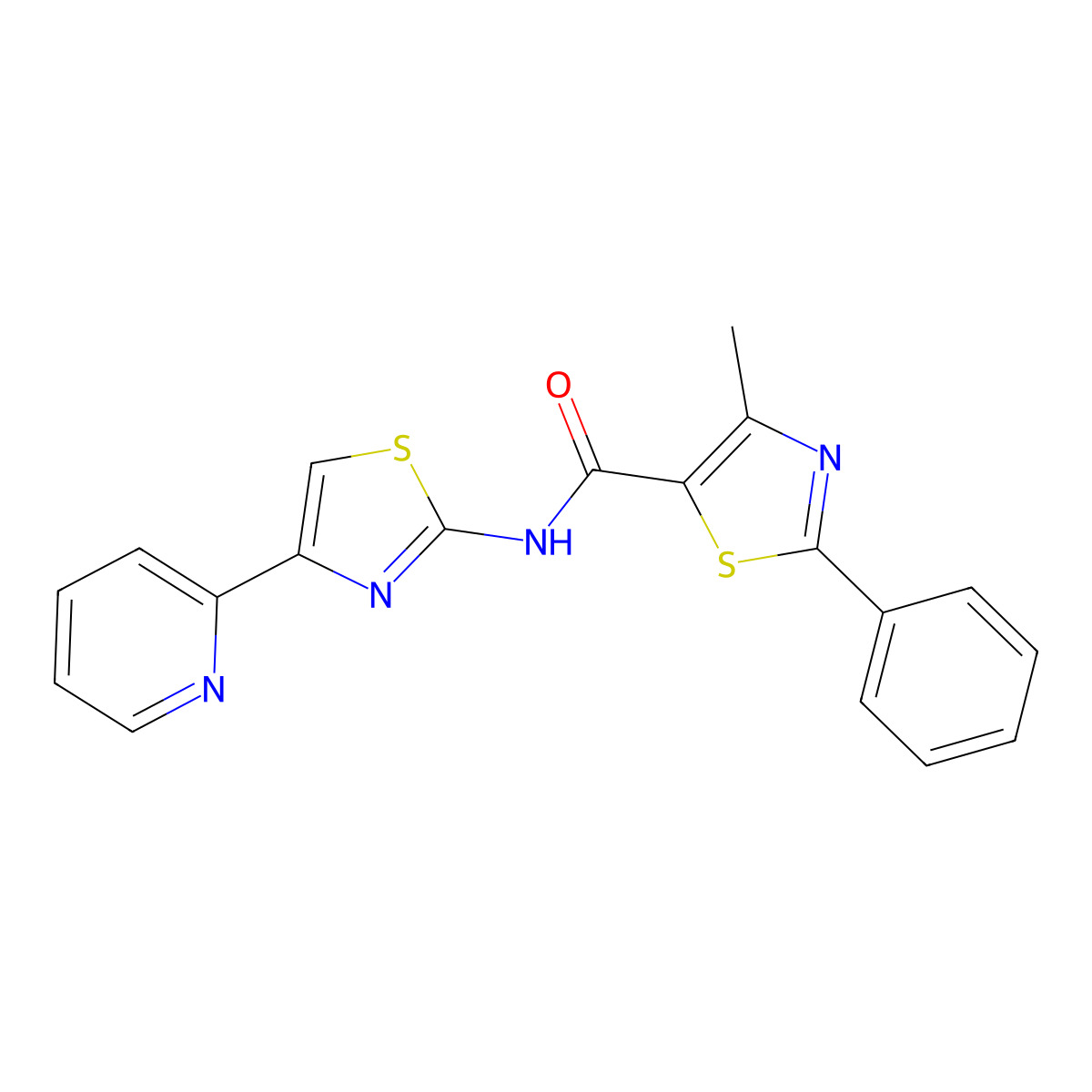 4-methyl-2-phenyl-N-[(2Z)-4-(pyridin-2-yl)-1,3-thiazol-2(3H)-ylidene]-1,3-thiazole-5-carboxamide molecular structure, CAS 1282125-16-9