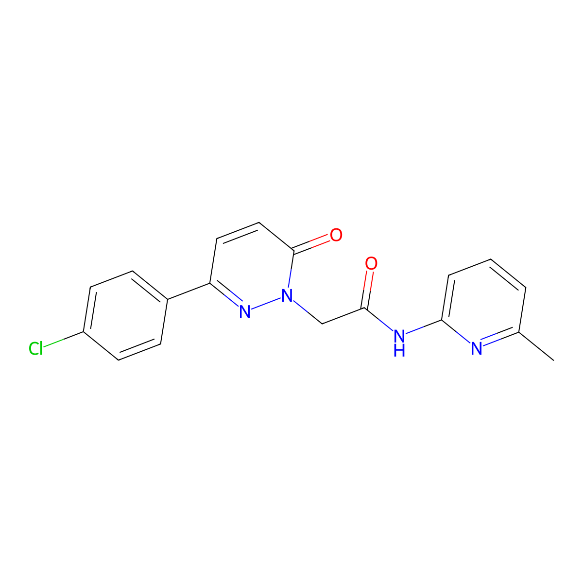 2-(3-(4-chlorophenyl)-6-oxopyridazin-1(6H)-yl)-N-(6-methylpyridin-2-yl)acetamide molecular structure, CAS 1282125-83-0