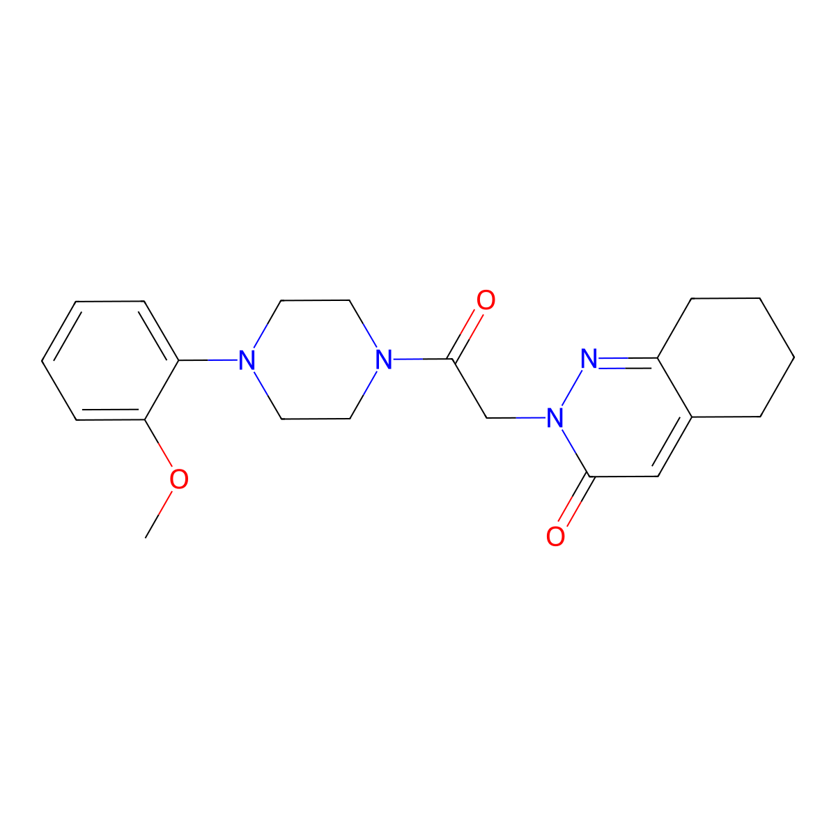 2-{2-[4-(2-methoxyphenyl)piperazino]-2-oxoethyl}-5,6,7,8-tetrahydro-3(2H)-cinnolinone molecular structure, CAS 1282126-37-7