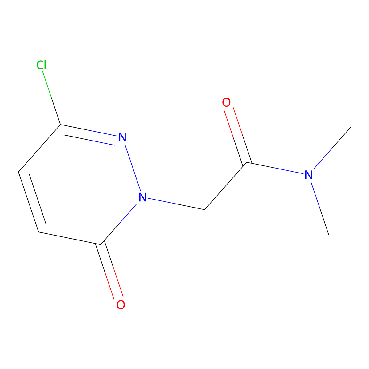2-(3-chloro-6-oxopyridazin-1(6H)-yl)-N,N-dimethylacetamide molecular structure, CAS 1282127-14-3