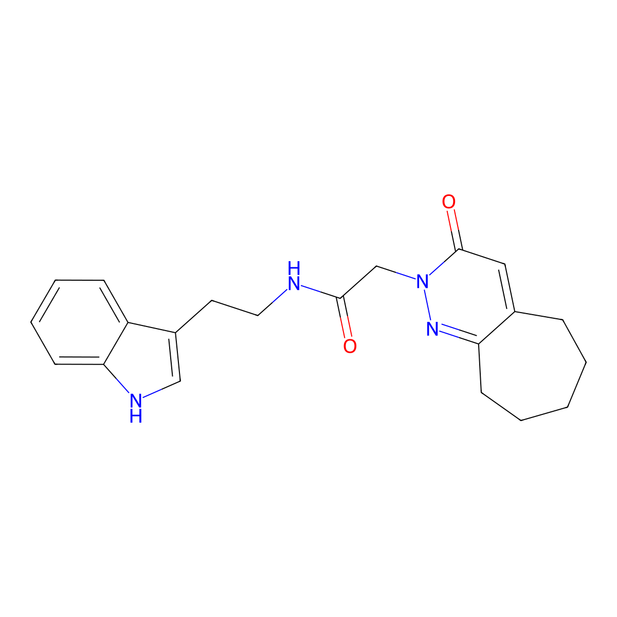 N-(2-(1H-indol-3-yl)ethyl)-2-(3-oxo-3,5,6,7,8,9-hexahydro-2H-cyclohepta[c]pyridazin-2-yl)acetamide molecular structure, CAS 1282127-44-9