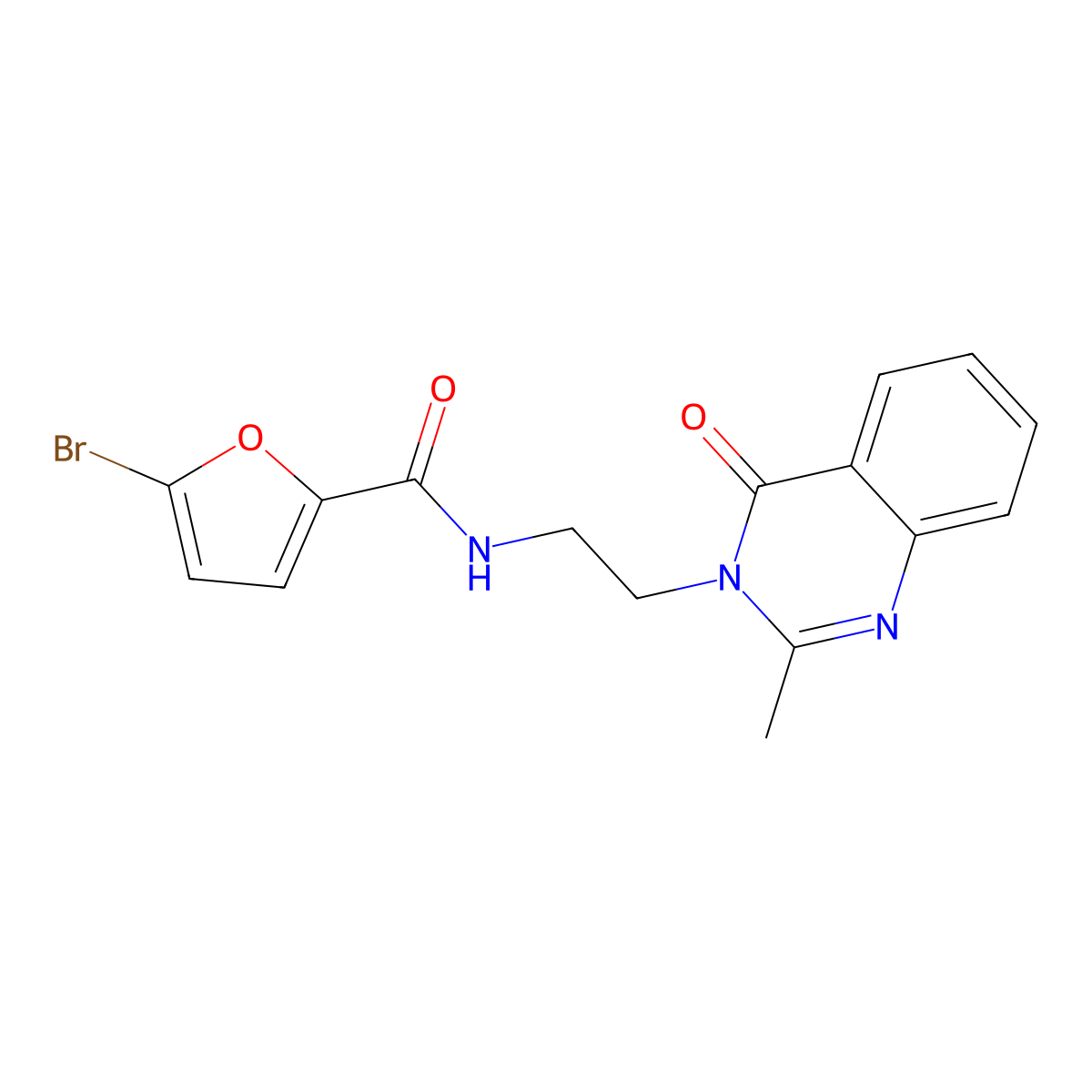5-bromo-N-[2-(2-methyl-4-oxoquinazolin-3(4H)-yl)ethyl]furan-2-carboxamide molecular structure, CAS 1282127-95-0