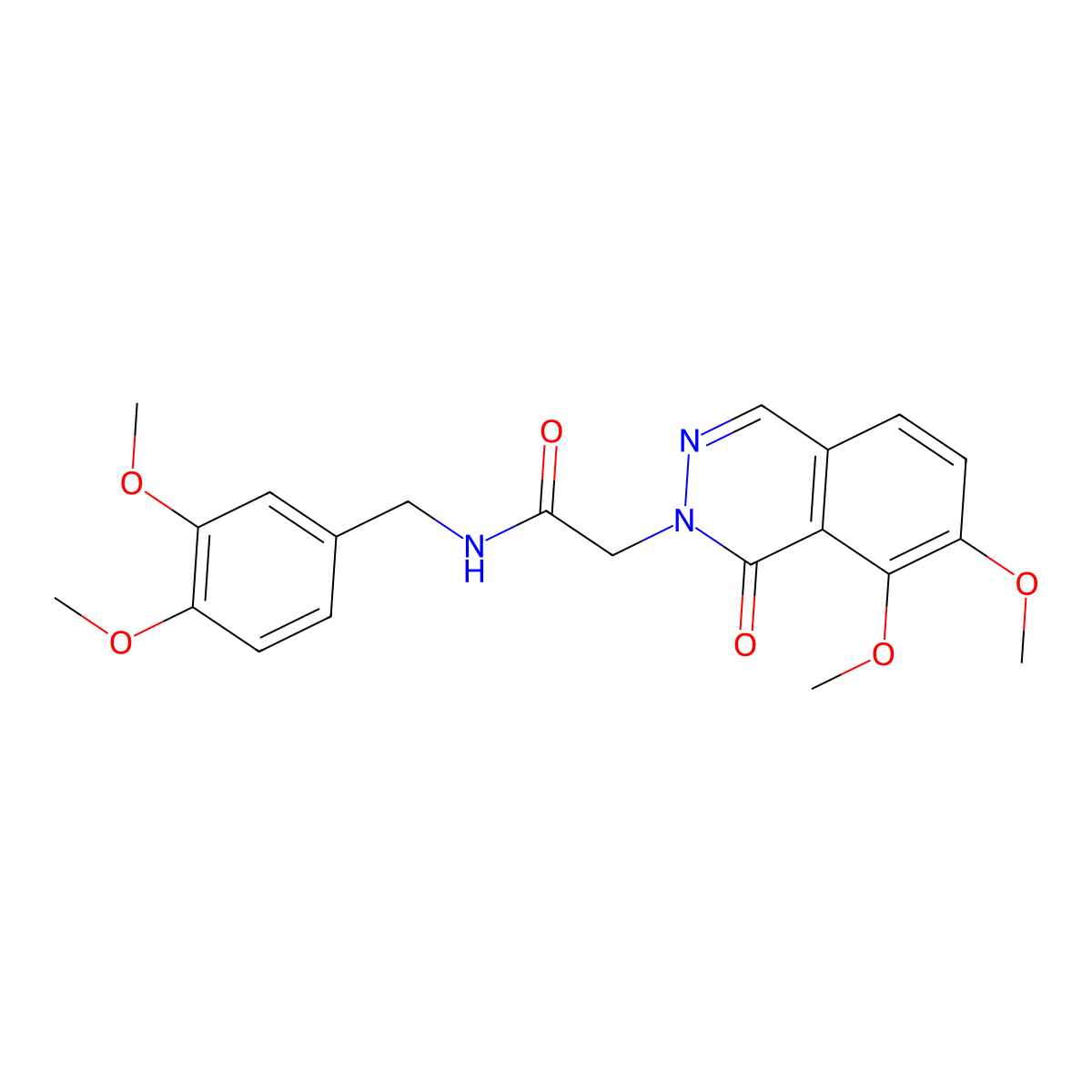 N-(3,4-dimethoxybenzyl)-2-(7,8-dimethoxy-1-oxophthalazin-2(1H)-yl)acetamide molecular structure, CAS 1282128-44-2