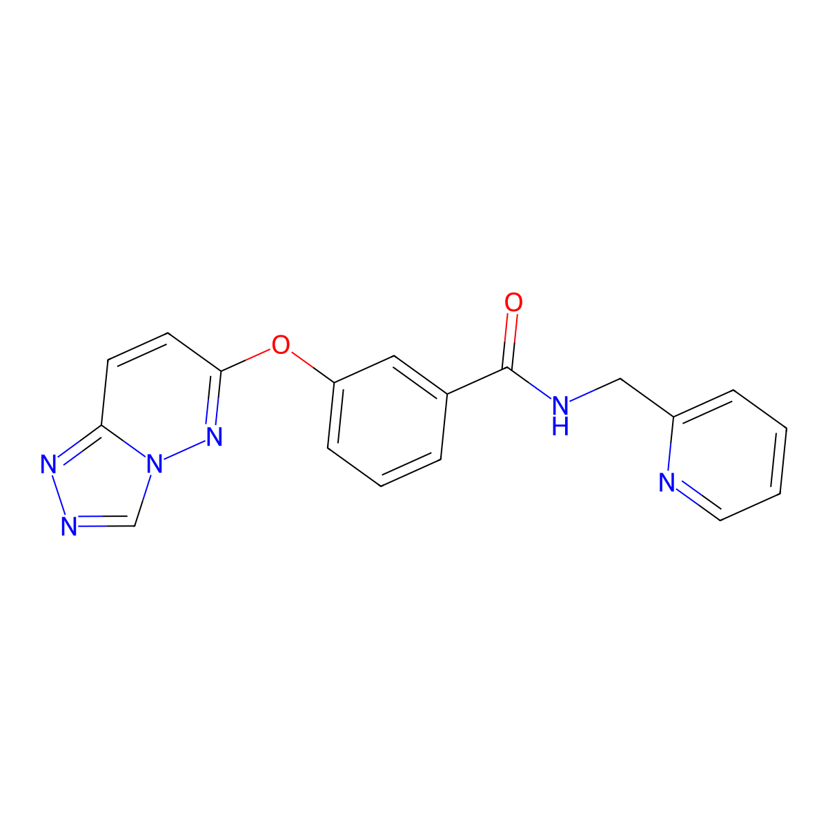 N-(pyridin-2-ylmethyl)-3-([1,2,4]triazolo[4,3-b]pyridazin-6-yloxy)benzamide molecular structure, CAS 1282128-47-5