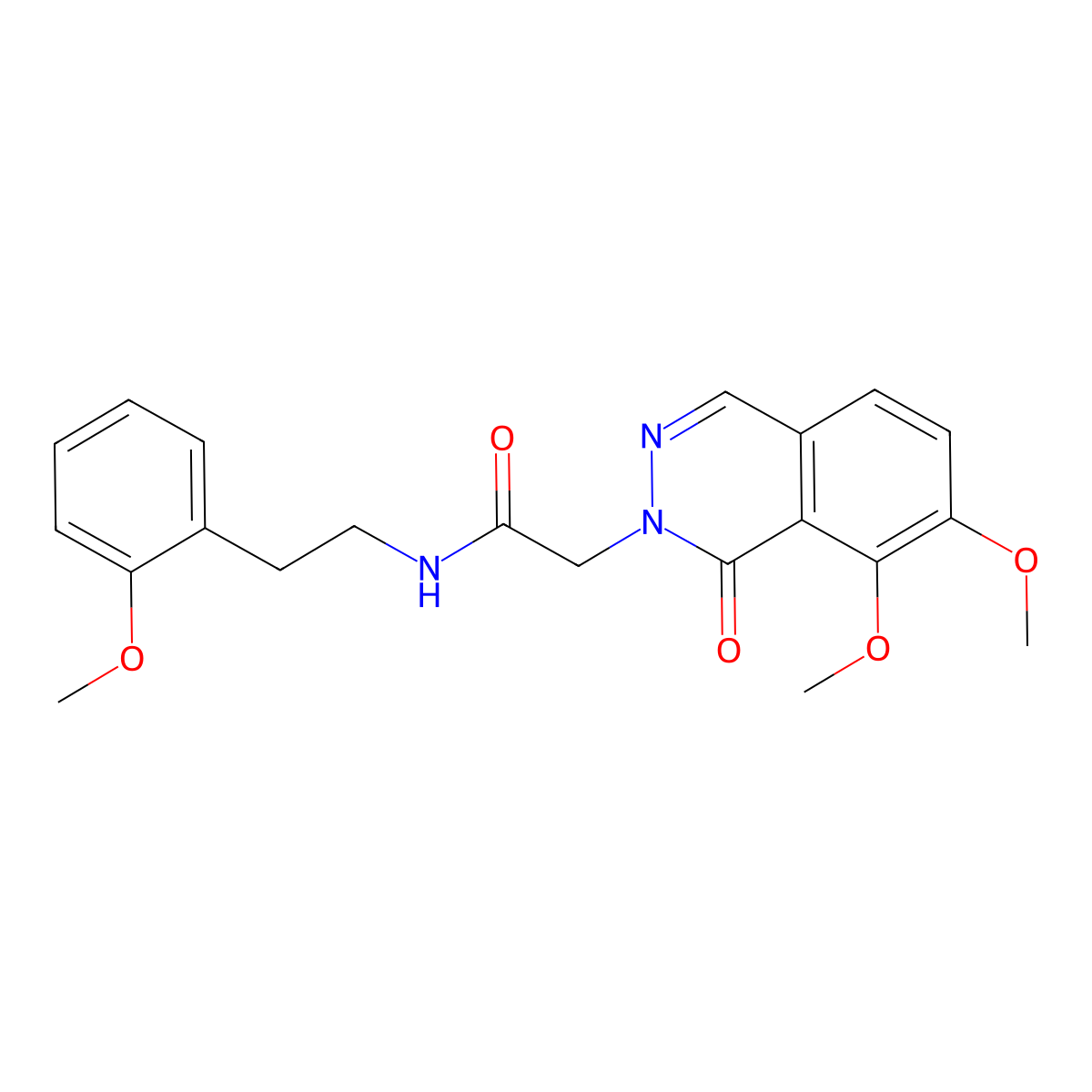 2-[7,8-dimethoxy-1-oxo-2(1H)-phthalazinyl]-N~1~-(2-methoxyphenethyl)acetamide molecular structure, CAS 1282128-83-9