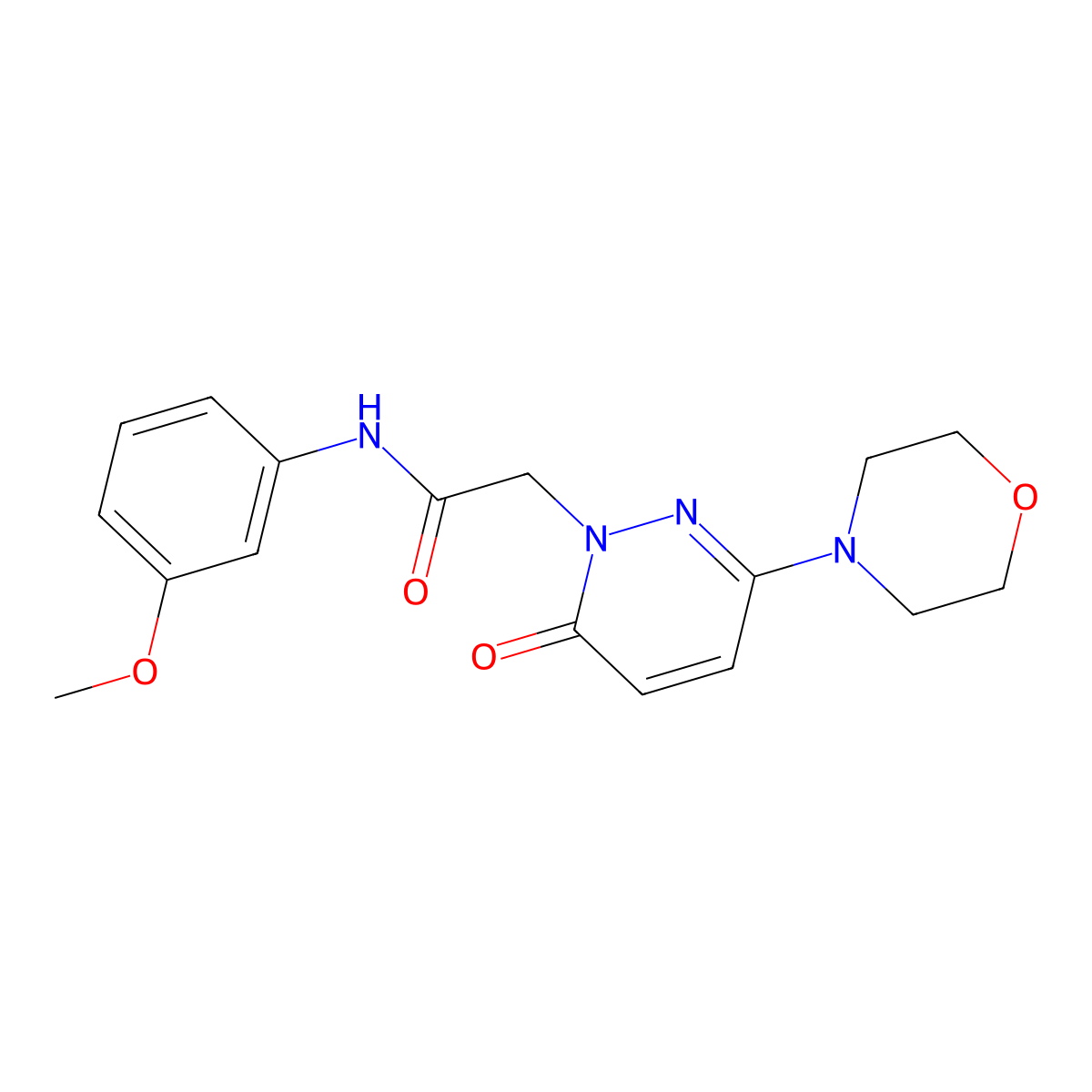 N-(3-methoxyphenyl)-2-[3-(morpholin-4-yl)-6-oxopyridazin-1(6H)-yl]acetamide molecular structure, CAS 1282129-13-8