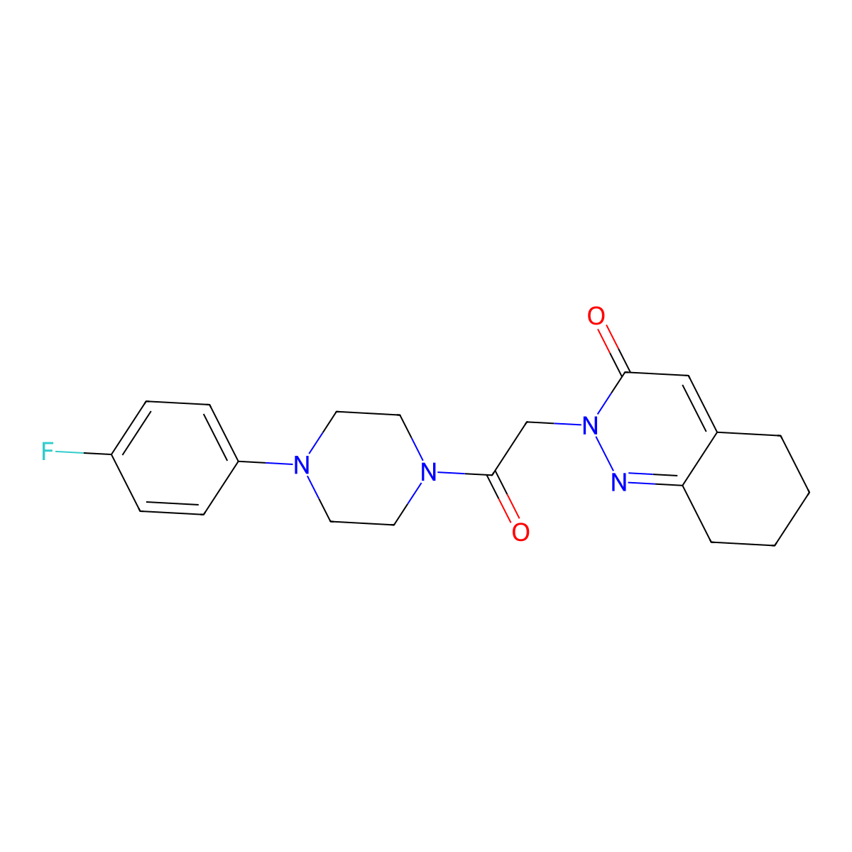 2-{2-[4-(4-fluorophenyl)piperazino]-2-oxoethyl}-5,6,7,8-tetrahydro-3(2H)-cinnolinone molecular structure, CAS 1282129-20-7