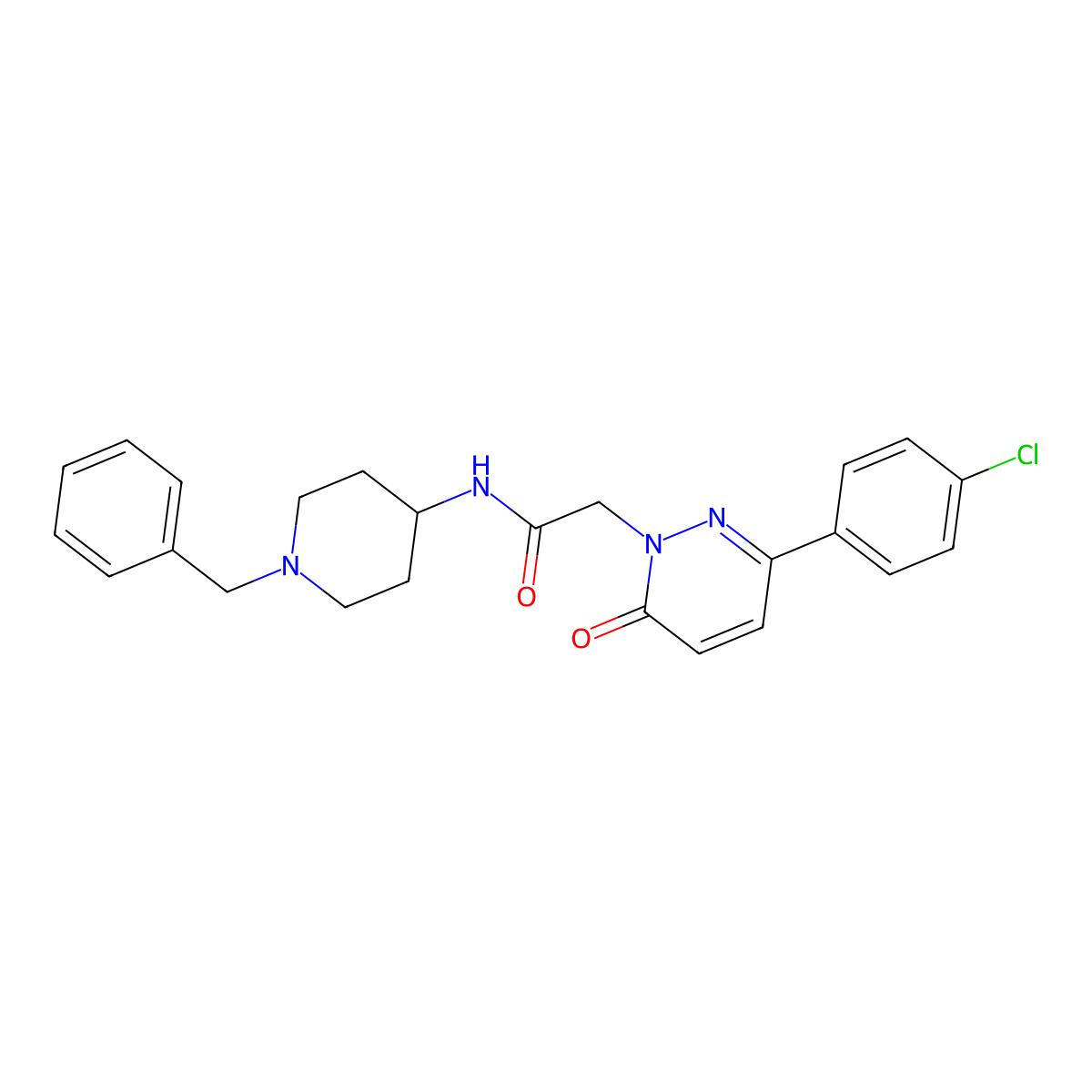 N-(1-benzylpiperidin-4-yl)-2-[3-(4-chlorophenyl)-6-oxopyridazin-1(6H)-yl]acetamide molecular structure, CAS 1282129-27-4