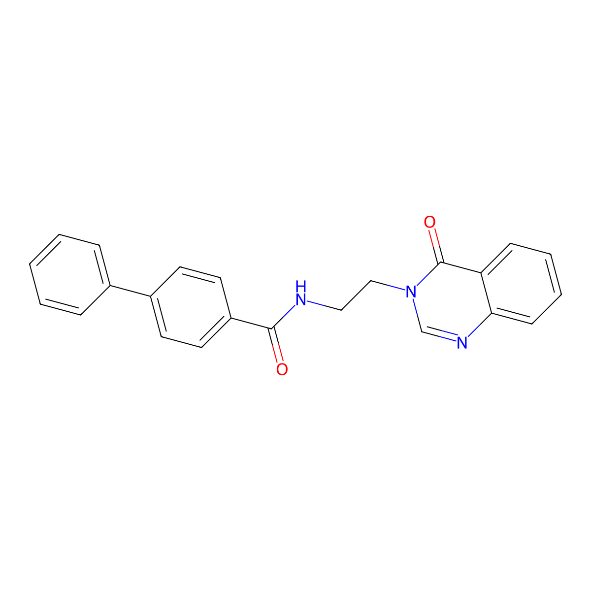 N-[2-(4-oxoquinazolin-3(4H)-yl)ethyl]biphenyl-4-carboxamide molecular structure, CAS 1282129-58-1