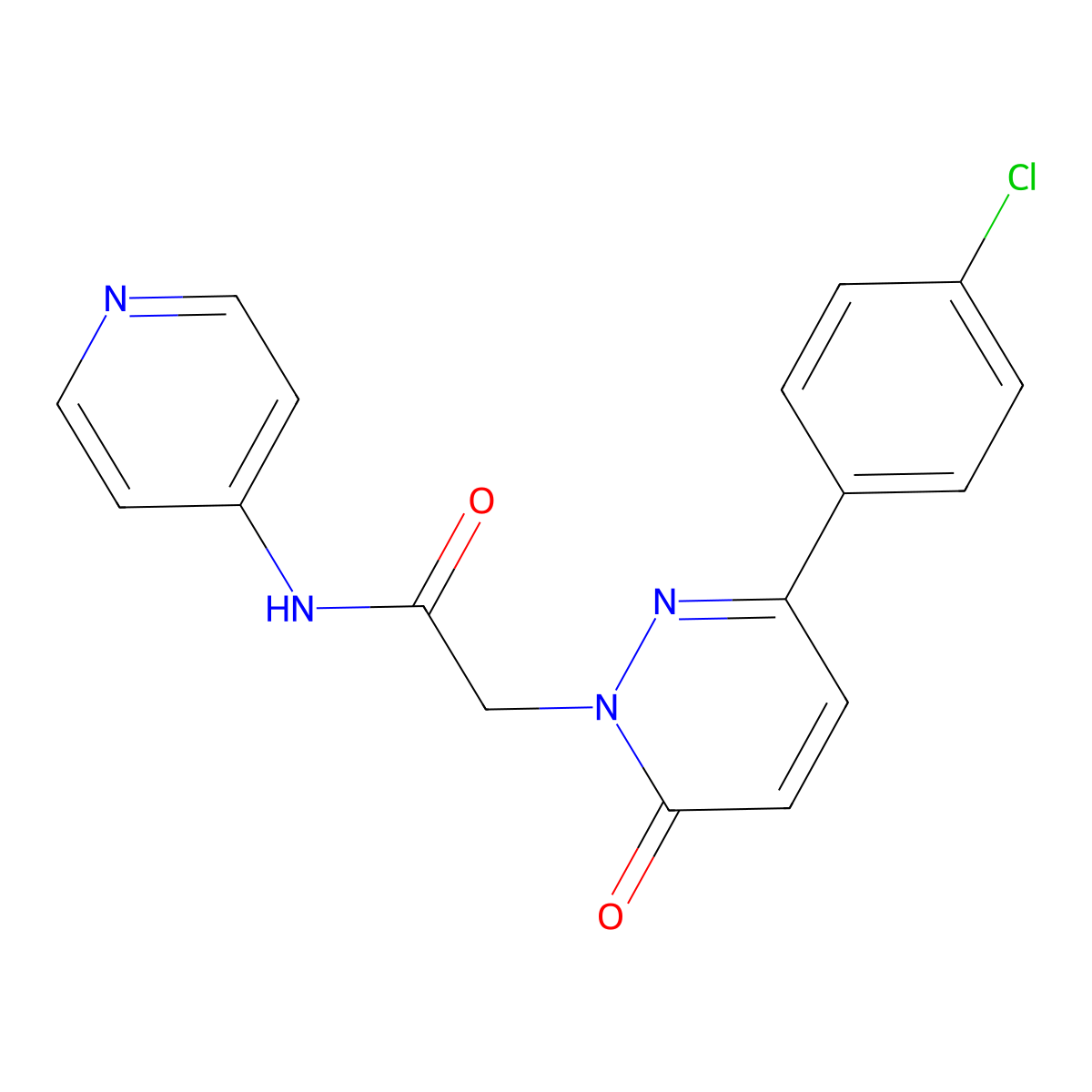 2-(3-(4-chlorophenyl)-6-oxopyridazin-1(6H)-yl)-N-(pyridin-4-yl)acetamide molecular structure, CAS 1282129-63-8